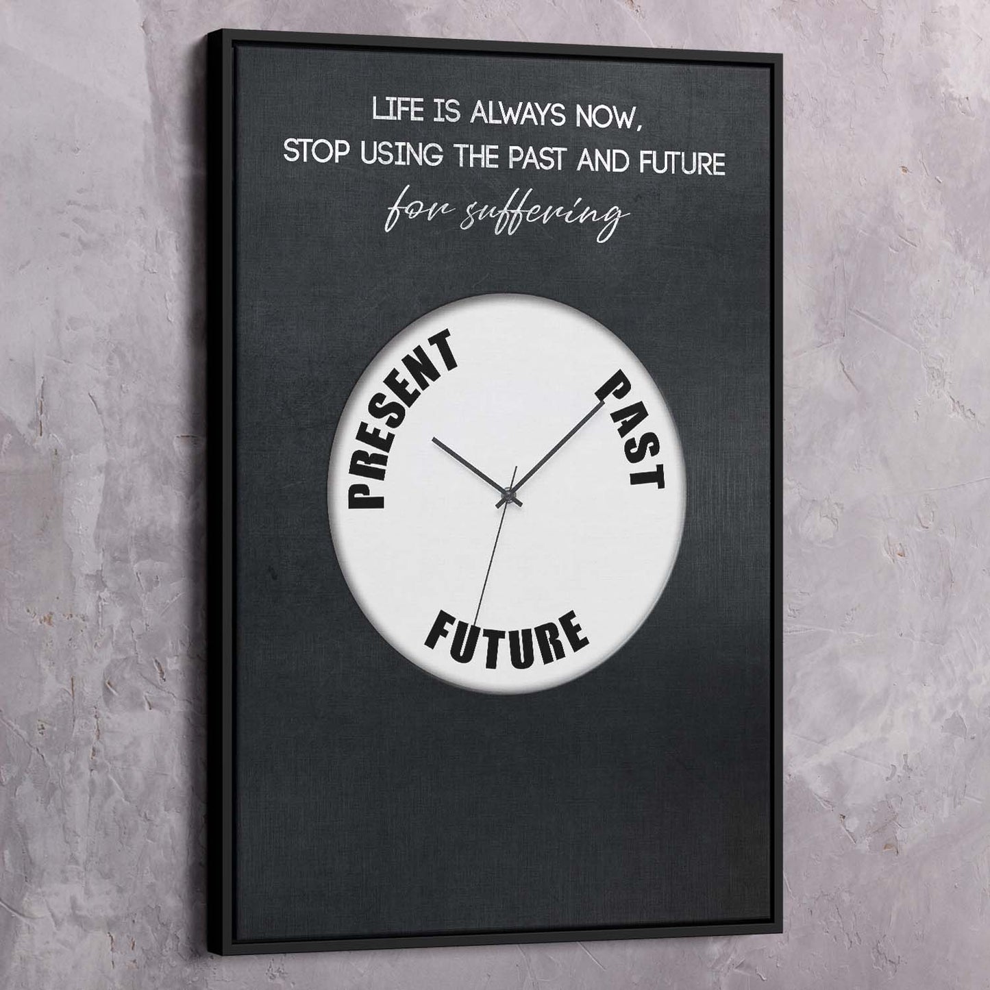 Life is always now Wall Art | Inspirational Wall Art Motivational Wall Art Quotes Office Art | Impaktiv Exclusive Canvas Art Portrait