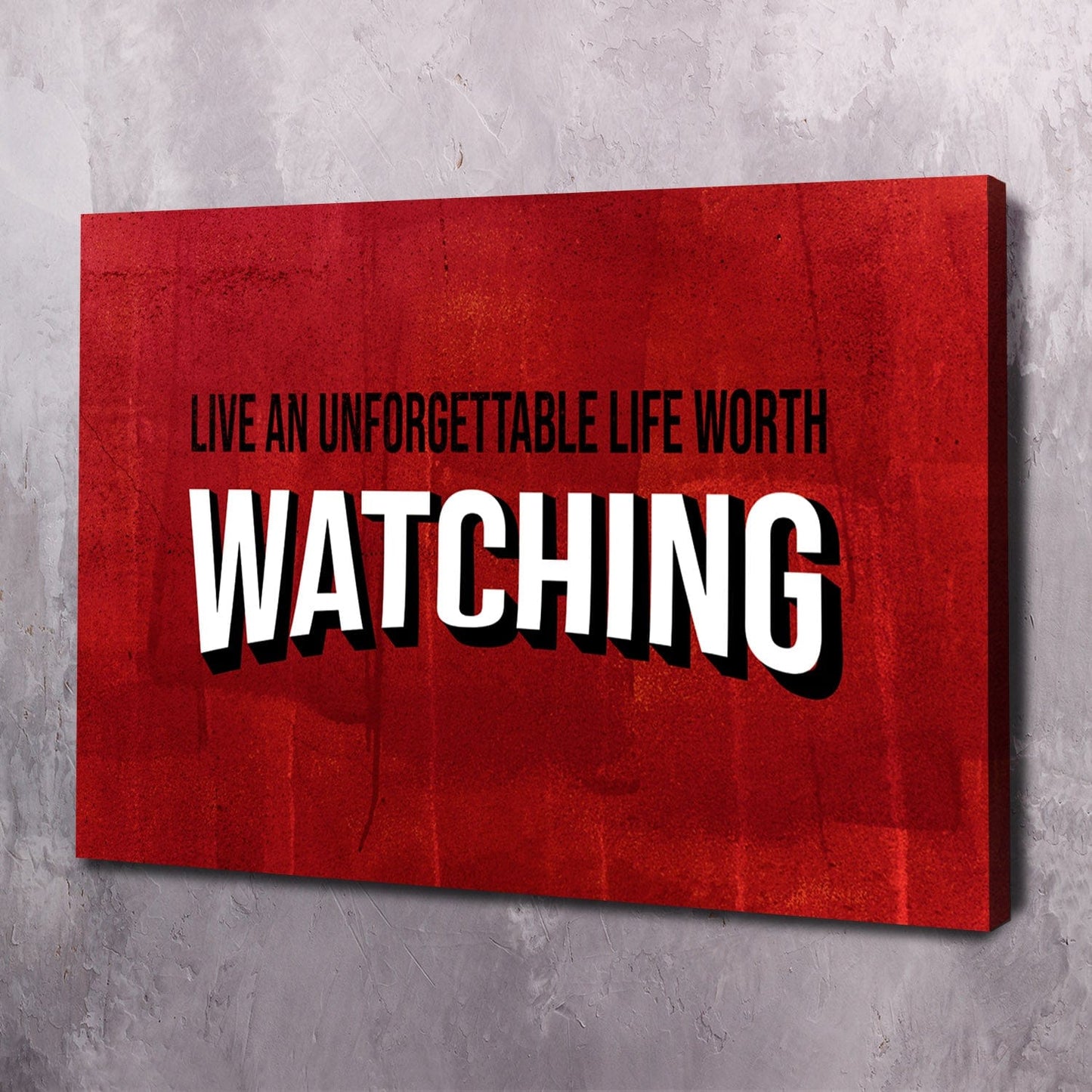 Life Worth Watching Wall Art | Inspirational Wall Art Motivational Wall Art Quotes Office Art | Impaktiv Exclusive Canvas Art Landscape
