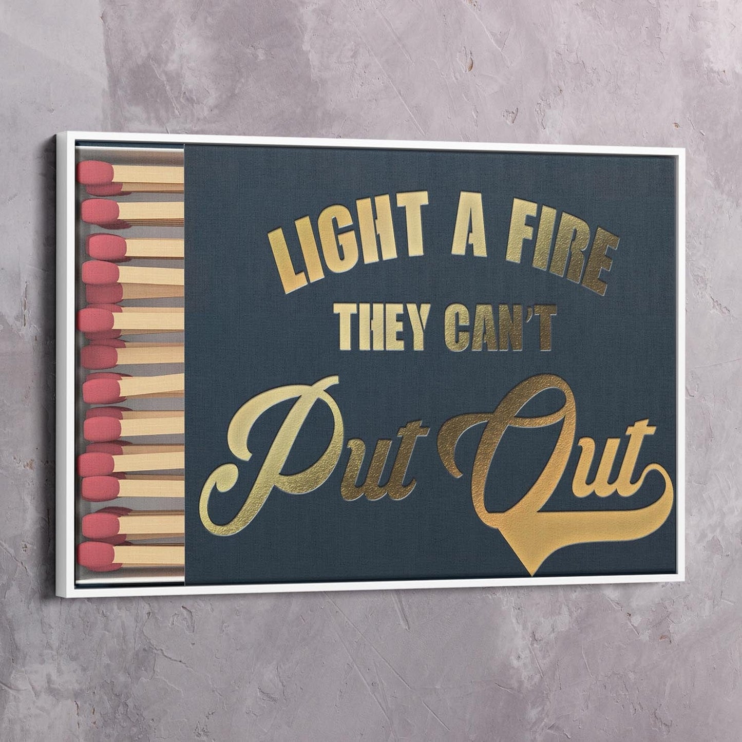 Light A Fire Wall Art | Inspirational Wall Art Motivational Wall Art Quotes Office Art | Impaktiv Exclusive Canvas Art Landscape