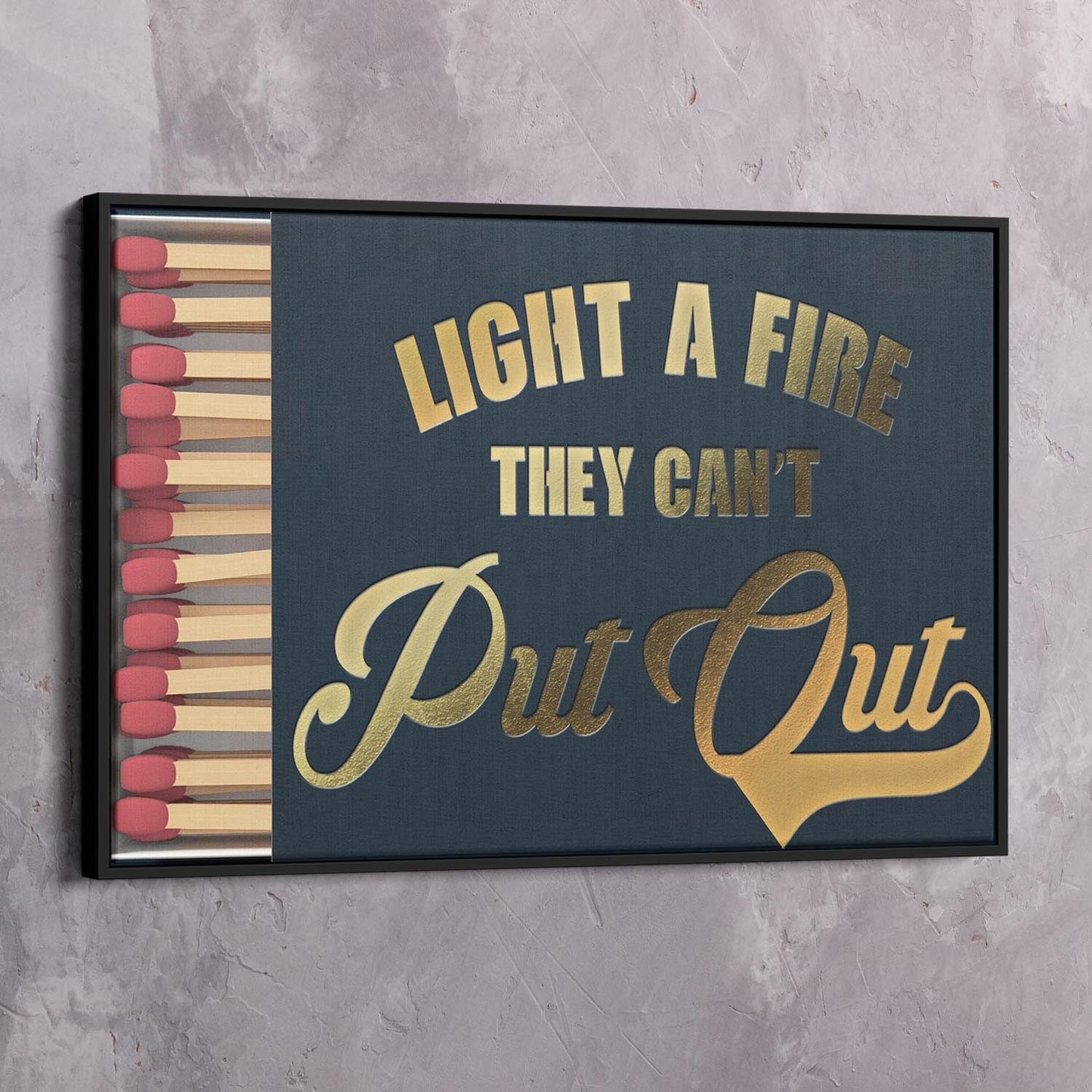 Light A Fire Wall Art | Inspirational Wall Art Motivational Wall Art Quotes Office Art | Impaktiv Exclusive Canvas Art Landscape