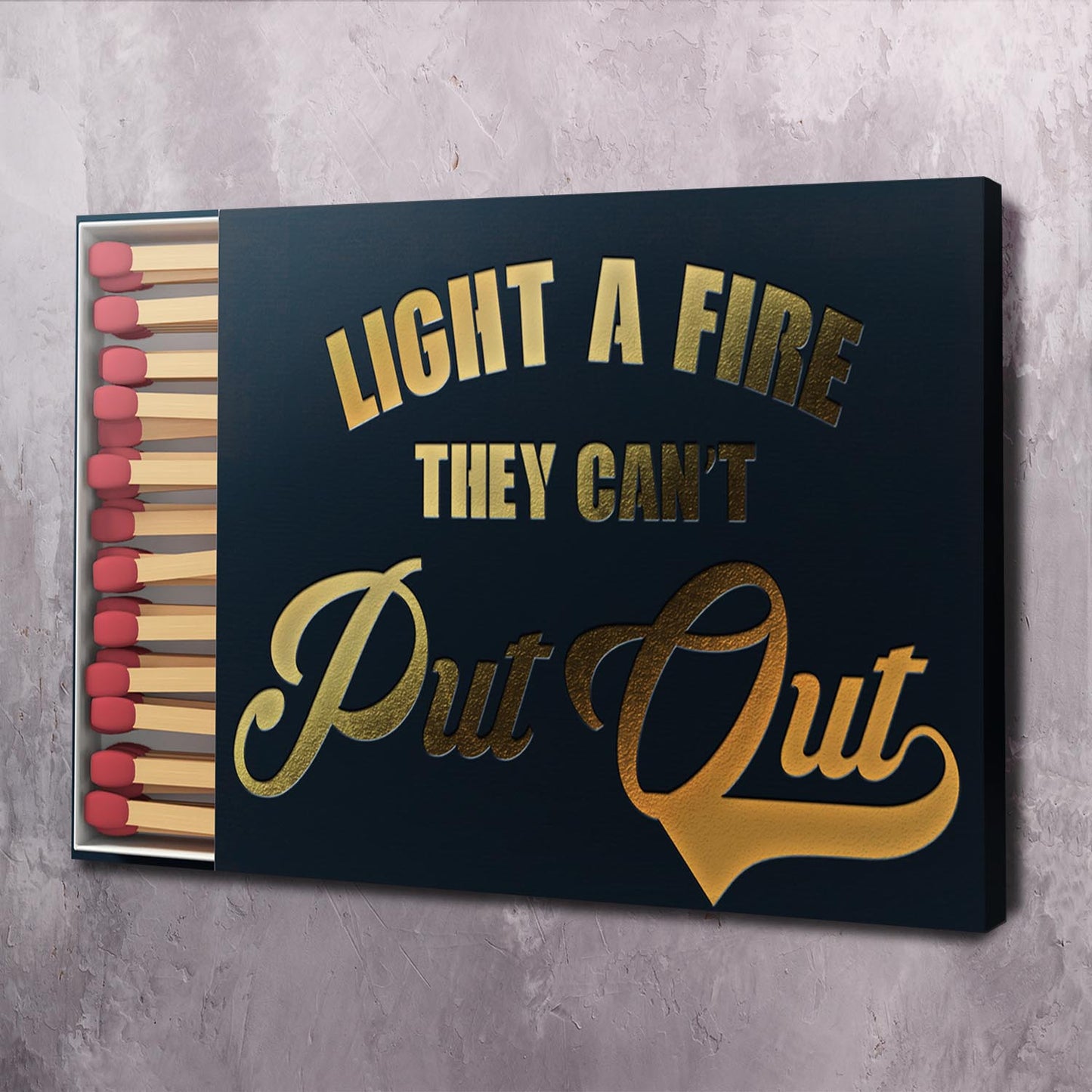 Light A Fire Wall Art | Inspirational Wall Art Motivational Wall Art Quotes Office Art | Impaktiv Exclusive Canvas Art Landscape
