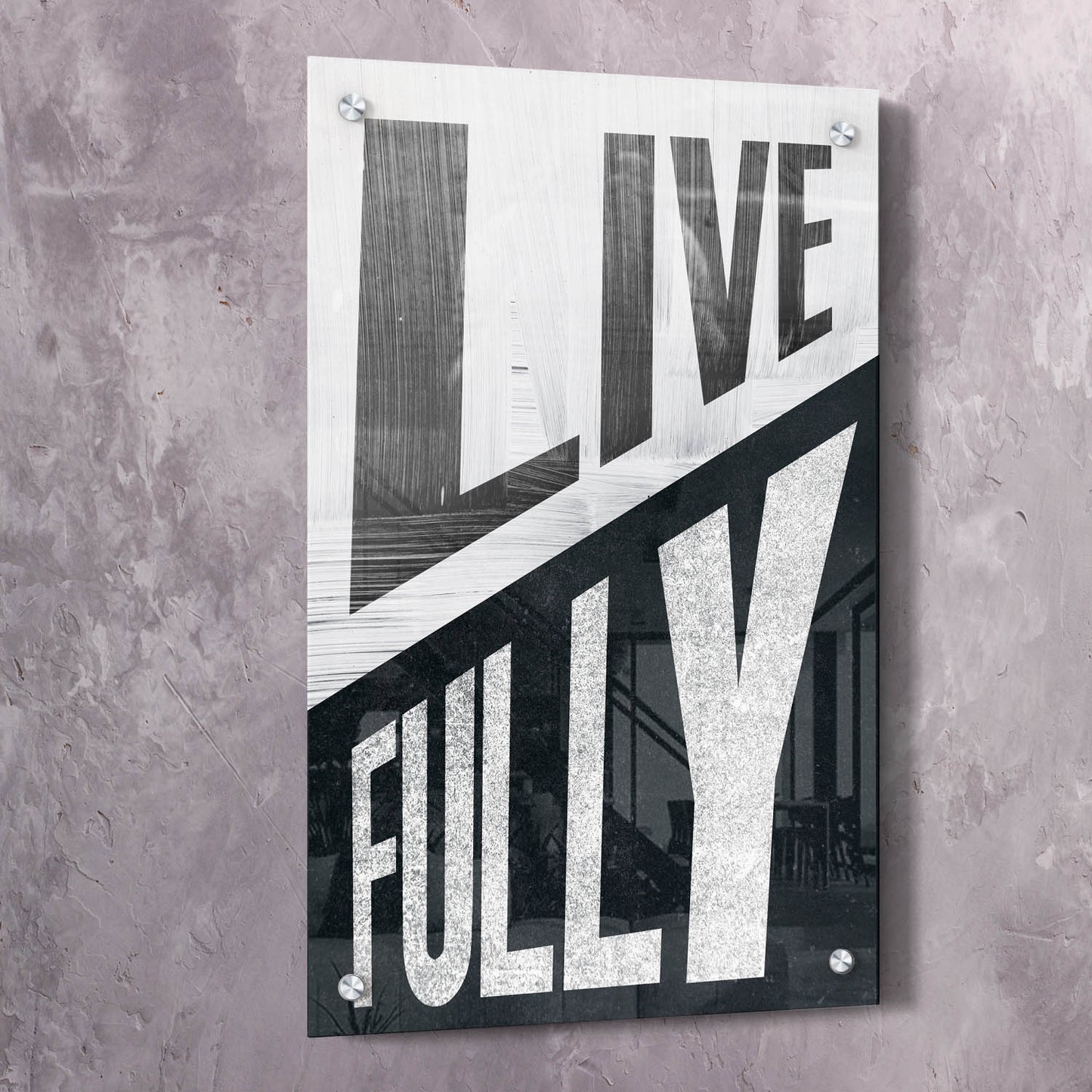Live Fully Wall Art | Inspirational Wall Art Motivational Wall Art Quotes Office Art | Impaktiv Exclusive Canvas Art Portrait