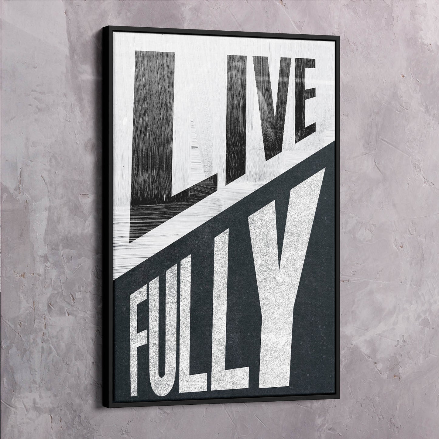 Live Fully Wall Art | Inspirational Wall Art Motivational Wall Art Quotes Office Art | Impaktiv Exclusive Canvas Art Portrait