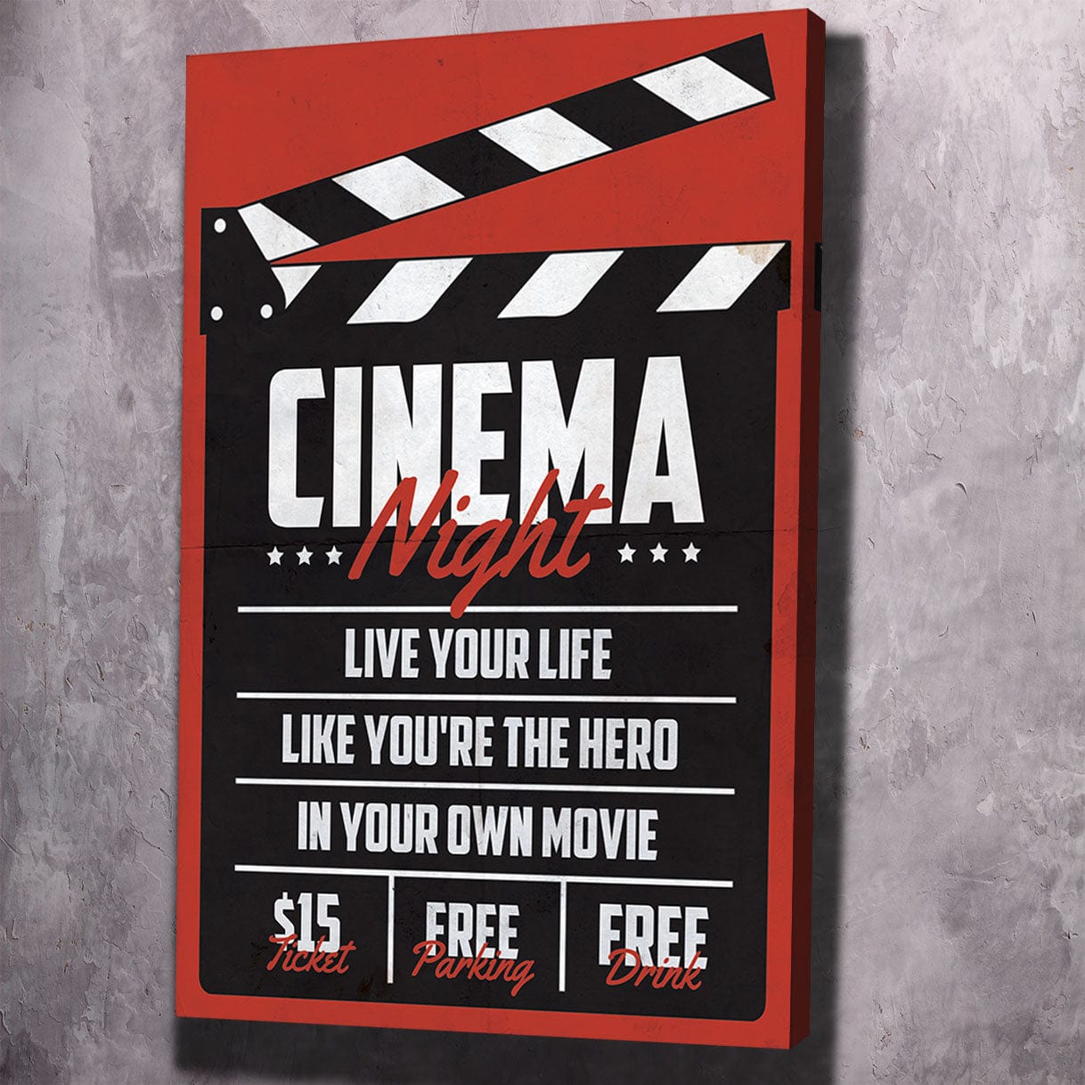 Live Your Life Like You're The Hero Art Wall Art | Inspirational Wall Art Motivational Wall Art Quotes Office Art | Impaktiv Exclusive Canvas Art Portrait
