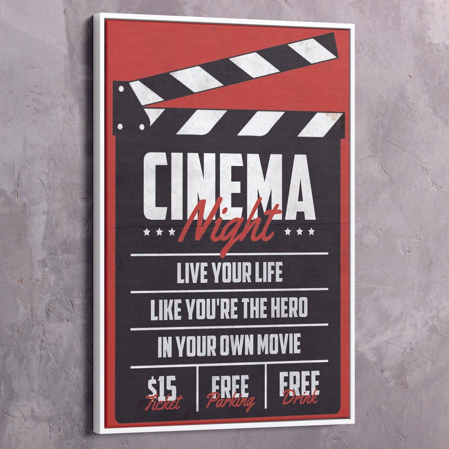 Live Your Life Like You're The Hero Art Wall Art | Inspirational Wall Art Motivational Wall Art Quotes Office Art | Impaktiv Exclusive Canvas Art Portrait