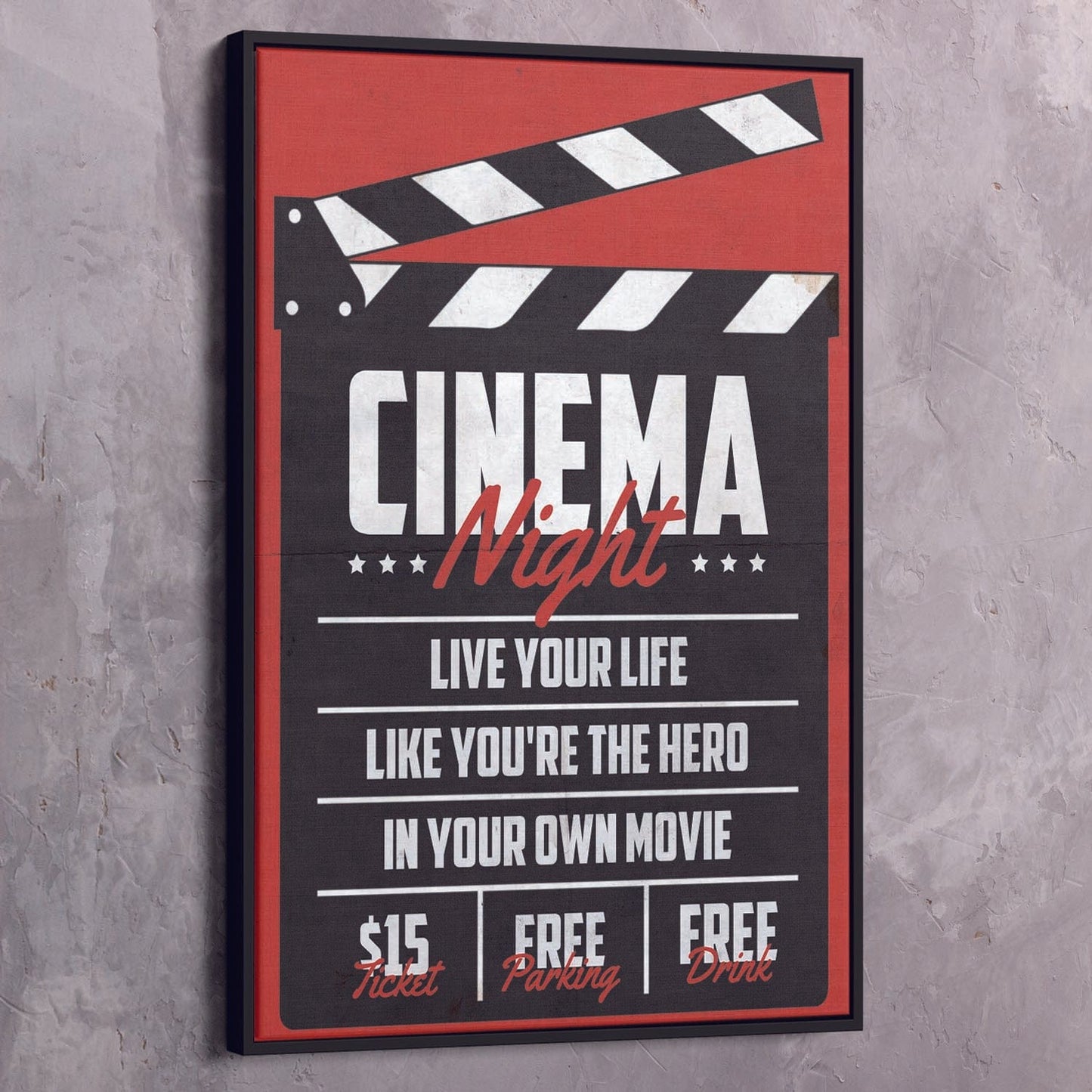 Live Your Life Like You're The Hero Art Wall Art | Inspirational Wall Art Motivational Wall Art Quotes Office Art | Impaktiv Exclusive Canvas Art Portrait