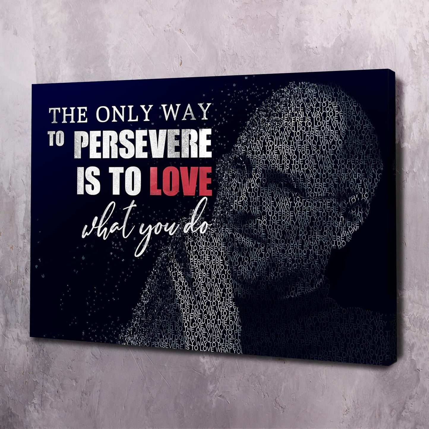 Love what you do - Steve Jobs Wall Art | Inspirational Wall Art Motivational Wall Art Quotes Office Art | Impaktiv Exclusive Canvas Art Landscape