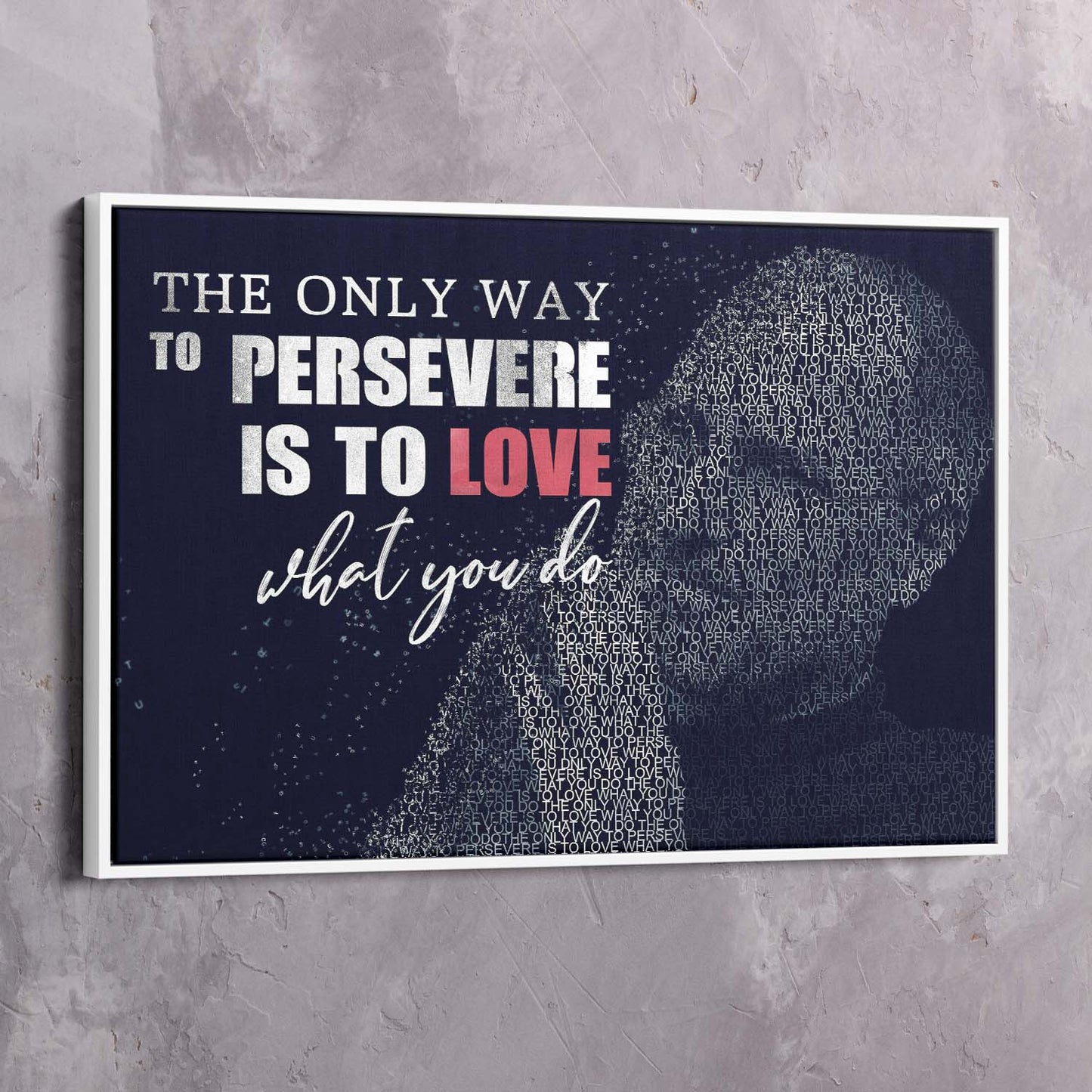 Love what you do - Steve Jobs Wall Art | Inspirational Wall Art Motivational Wall Art Quotes Office Art | Impaktiv Exclusive Canvas Art Landscape
