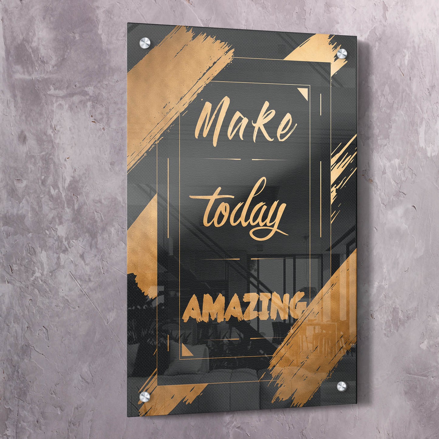 Make Today Amazing Wall Art | Inspirational Wall Art Motivational Wall Art Quotes Office Art | Impaktiv Exclusive Canvas Art Portrait