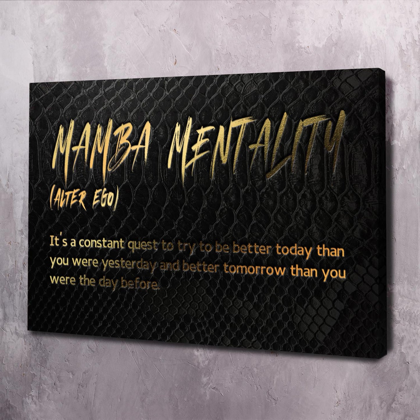 Mamba Mentality (Alter Ego) - Kobe Bryant Inspired Wall Art | Inspirational Wall Art Motivational Wall Art Quotes Office Art | Impaktiv Exclusive Canvas Art Landscape