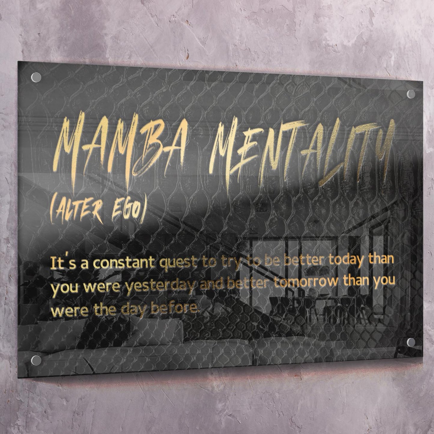 Mamba Mentality (Alter Ego) - Kobe Bryant Inspired Wall Art | Inspirational Wall Art Motivational Wall Art Quotes Office Art | Impaktiv Exclusive Canvas Art Landscape