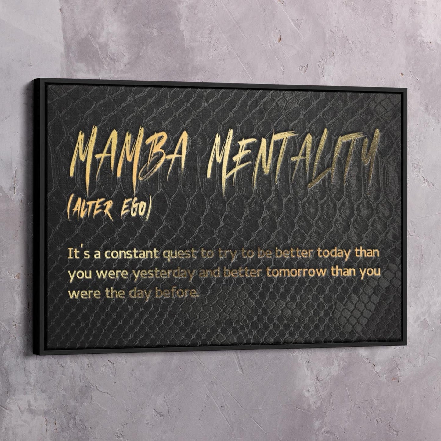 Mamba Mentality (Alter Ego) - Kobe Bryant Inspired Wall Art | Inspirational Wall Art Motivational Wall Art Quotes Office Art | Impaktiv Exclusive Canvas Art Landscape