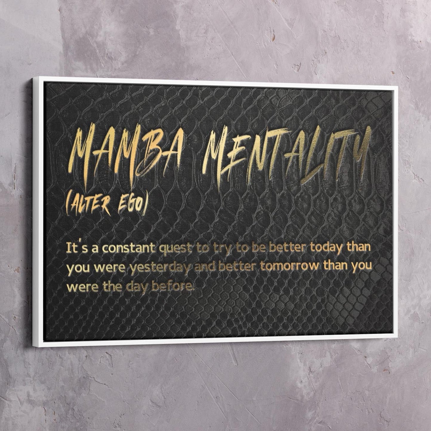 Mamba Mentality (Alter Ego) - Kobe Bryant Inspired Wall Art | Inspirational Wall Art Motivational Wall Art Quotes Office Art | Impaktiv Exclusive Canvas Art Landscape