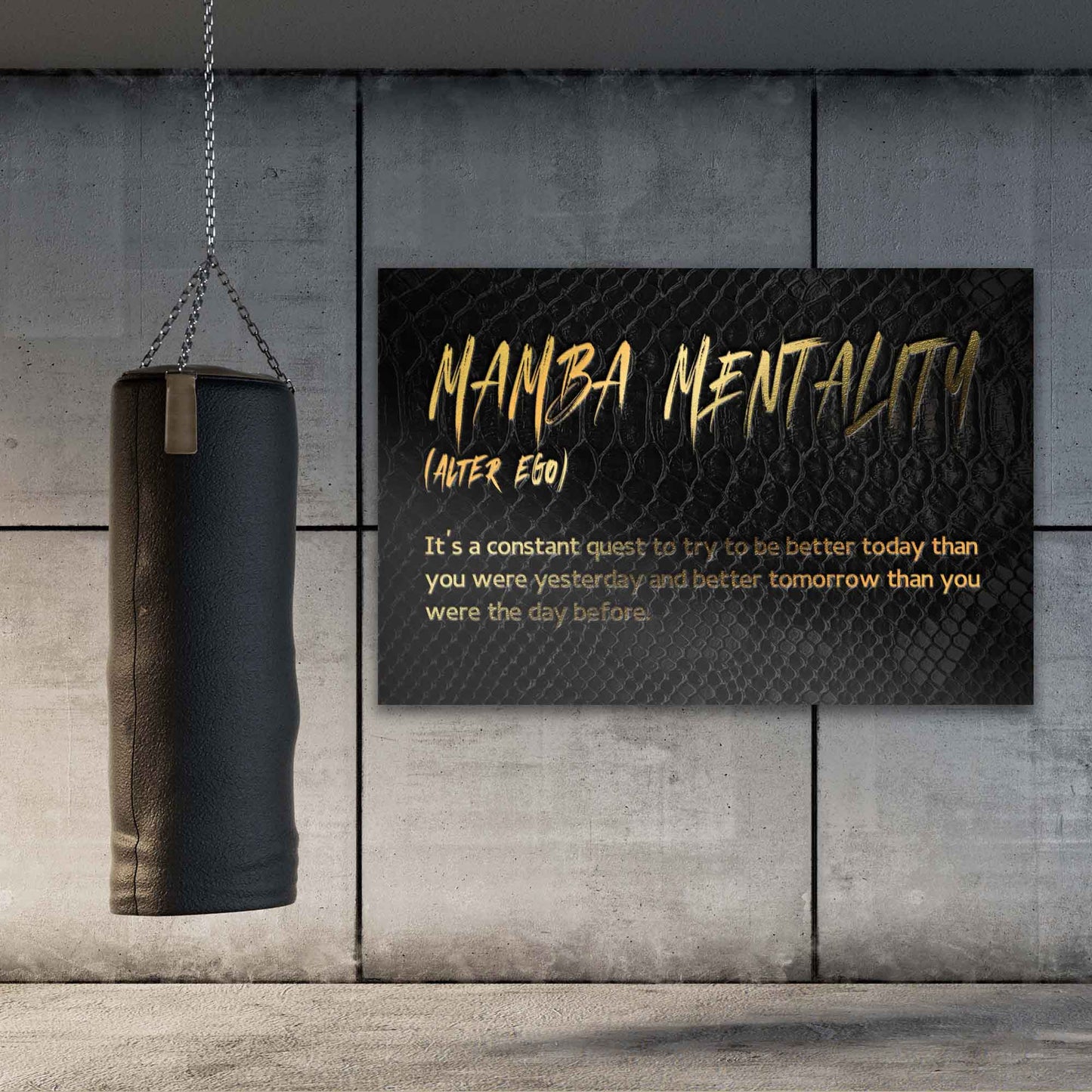 Mamba Mentality (Alter Ego) - Kobe Bryant Inspired Wall Art | Inspirational Wall Art Motivational Wall Art Quotes Office Art | Impaktiv Exclusive Canvas Art Landscape