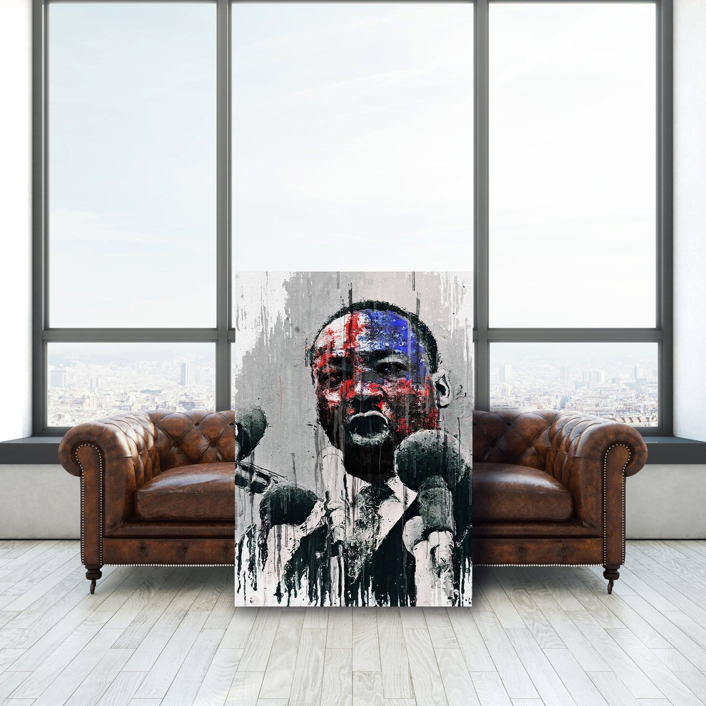Martin Luther King American Flag Wall Art | Inspirational Wall Art Motivational Wall Art Quotes Office Art | Impaktiv Exclusive Canvas Art Portrait