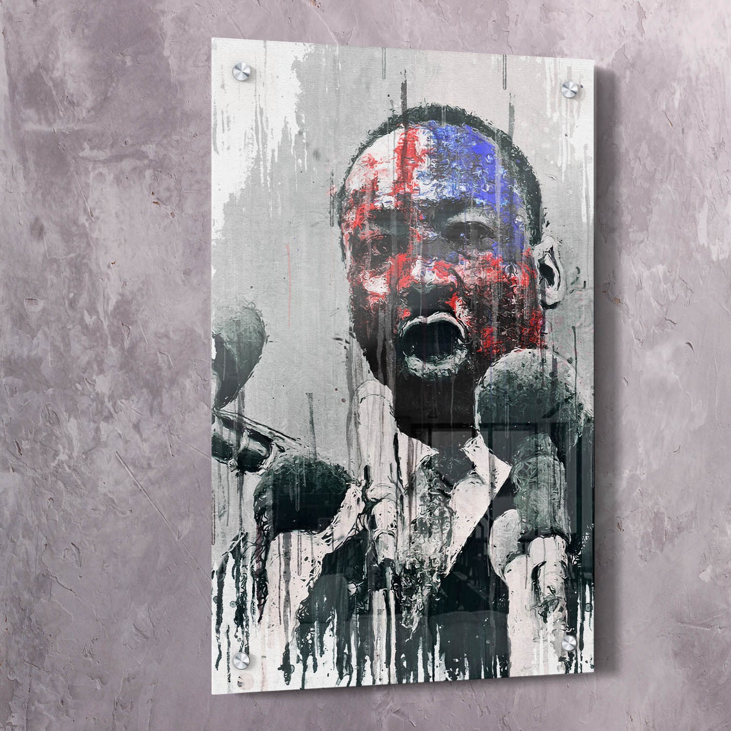 Martin Luther King American Flag Wall Art | Inspirational Wall Art Motivational Wall Art Quotes Office Art | Impaktiv Exclusive Canvas Art Portrait