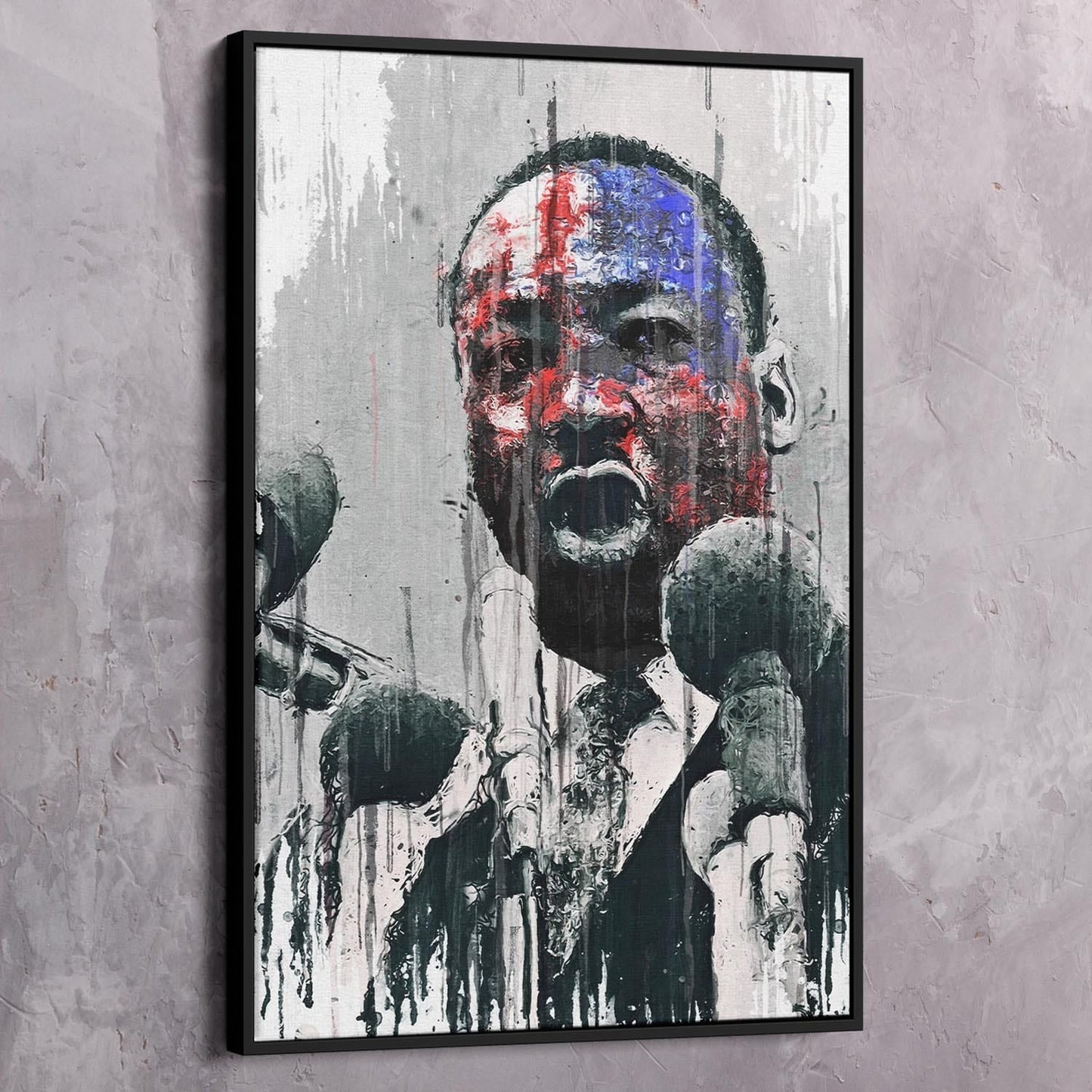 Martin Luther King American Flag Wall Art | Inspirational Wall Art Motivational Wall Art Quotes Office Art | Impaktiv Exclusive Canvas Art Portrait