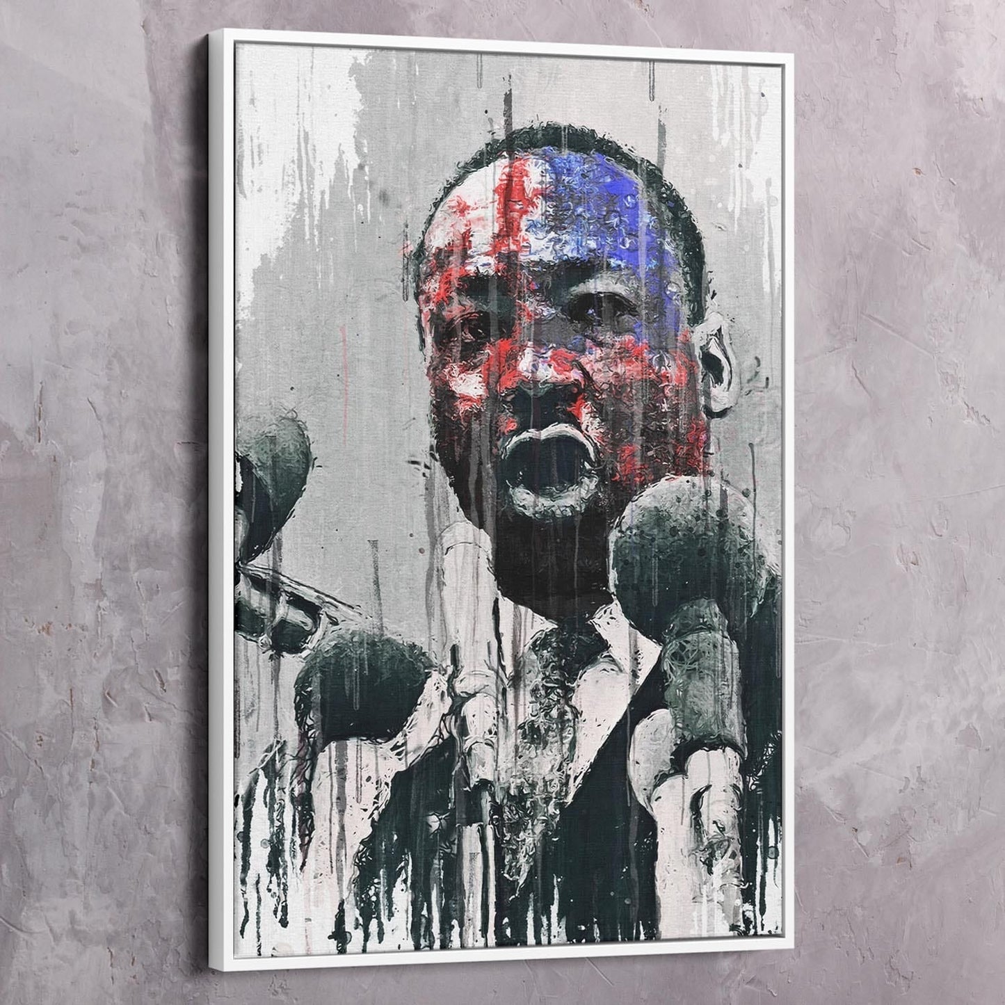 Martin Luther King American Flag Wall Art | Inspirational Wall Art Motivational Wall Art Quotes Office Art | Impaktiv Exclusive Canvas Art Portrait