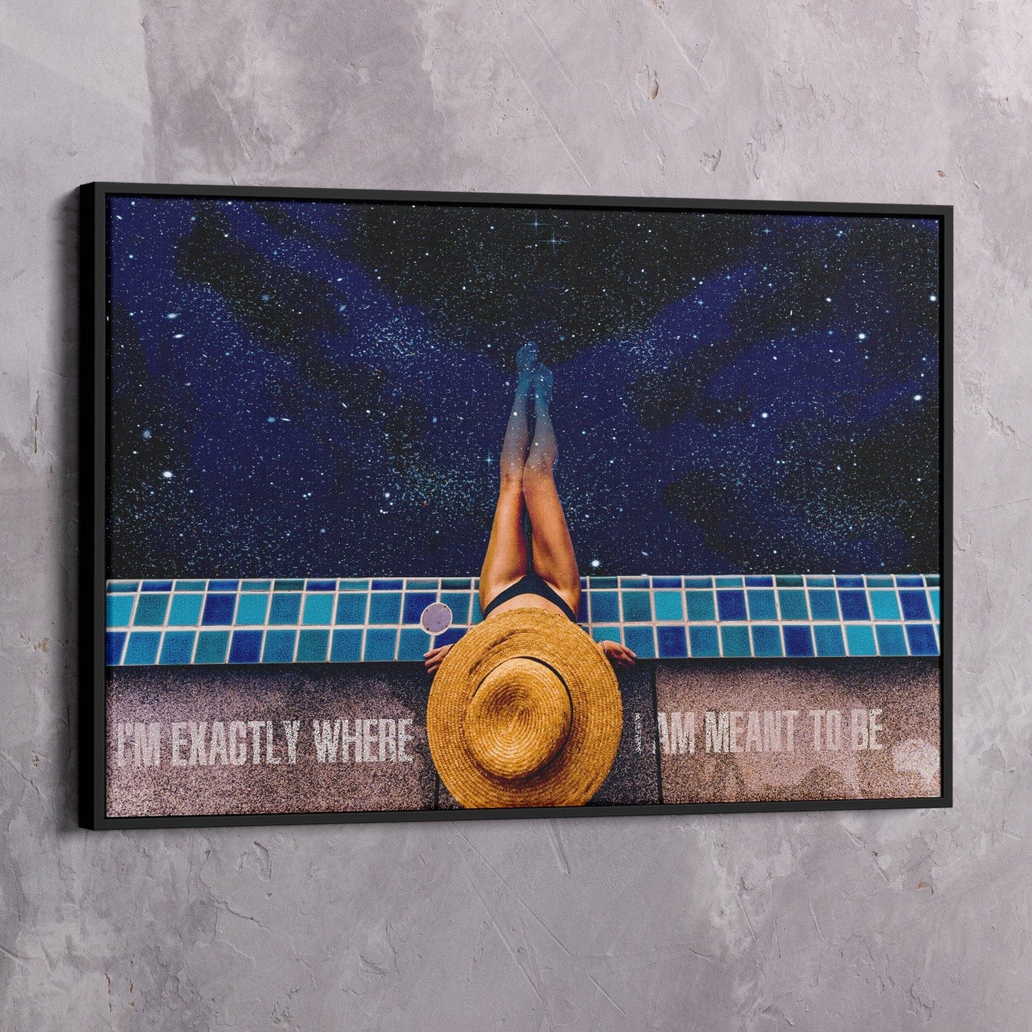 Meant To Be Star Pool Wall Art | Inspirational Wall Art Motivational Wall Art Quotes Office Art | Impaktiv Exclusive Canvas Art Landscape