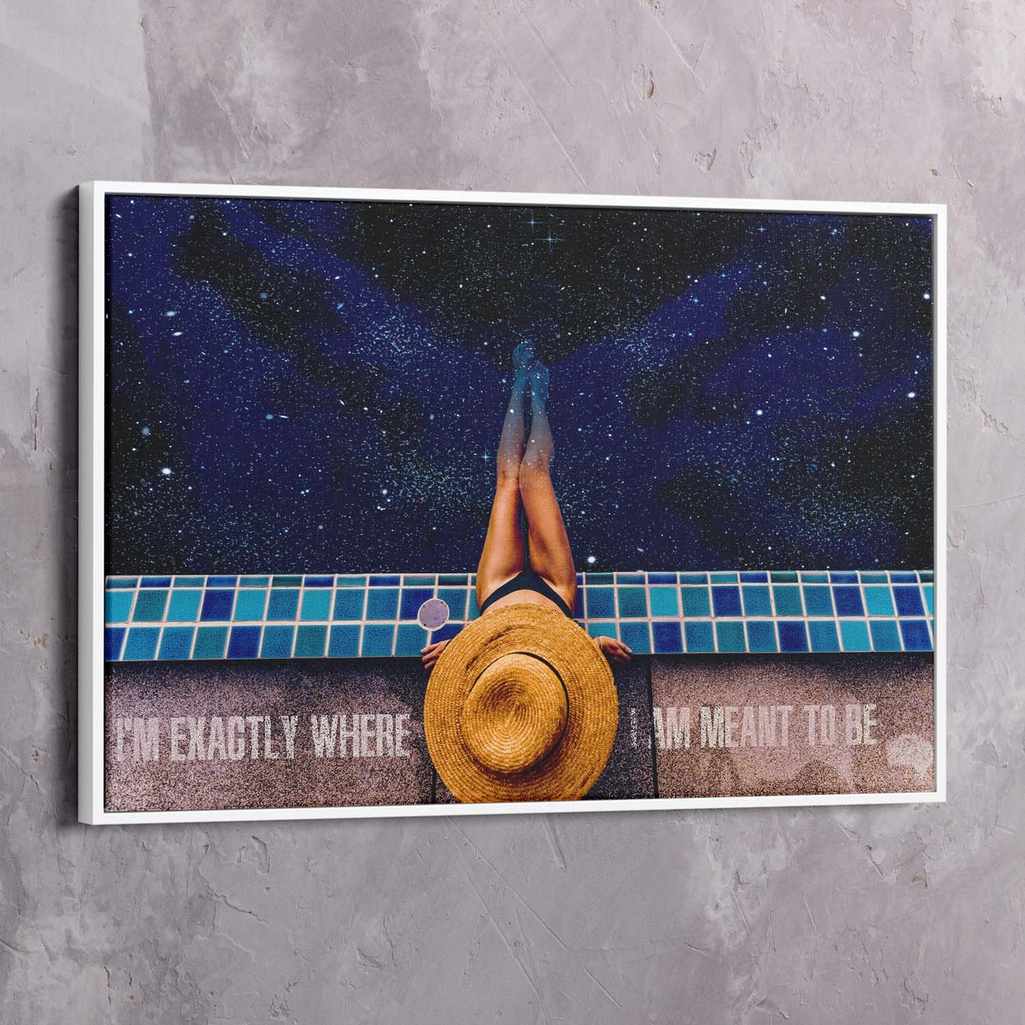 Meant To Be Star Pool Wall Art | Inspirational Wall Art Motivational Wall Art Quotes Office Art | Impaktiv Exclusive Canvas Art Landscape