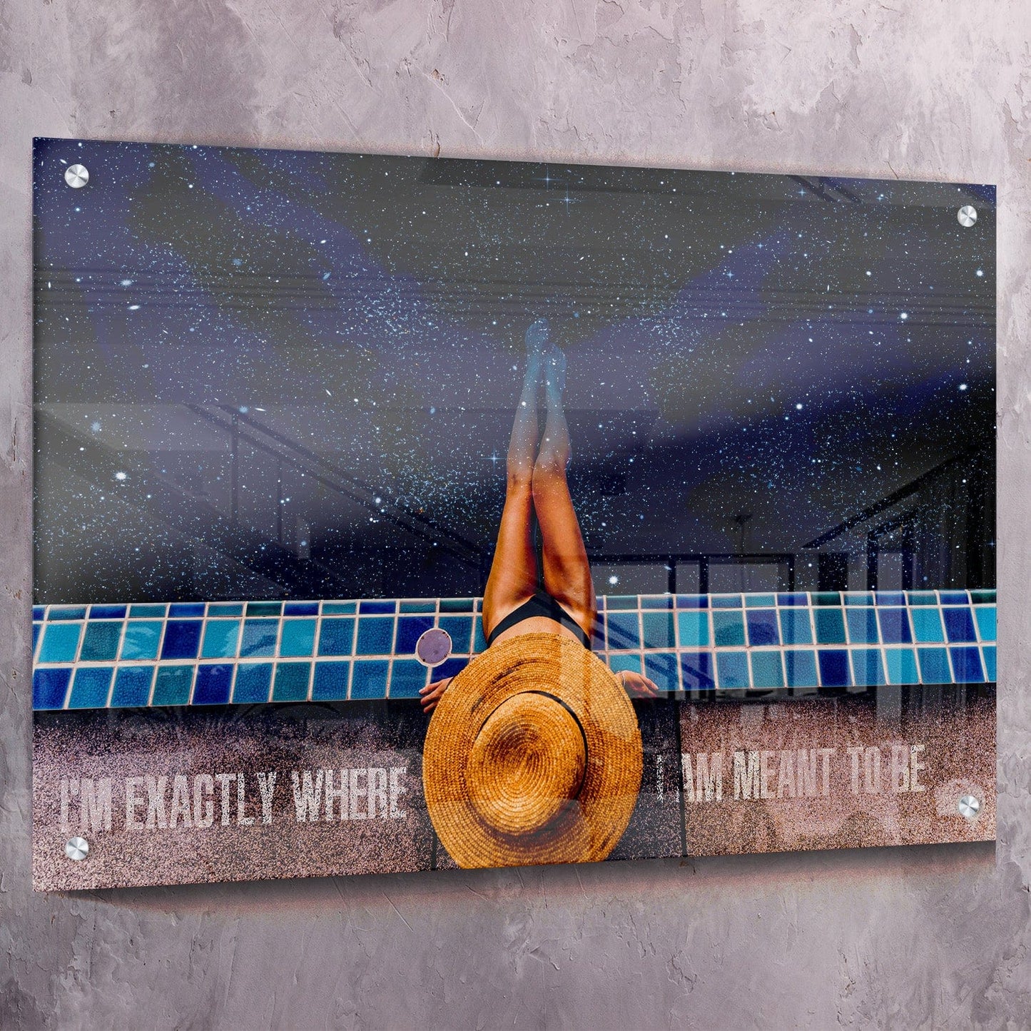 Meant To Be Star Pool Wall Art | Inspirational Wall Art Motivational Wall Art Quotes Office Art | Impaktiv Exclusive Canvas Art Landscape