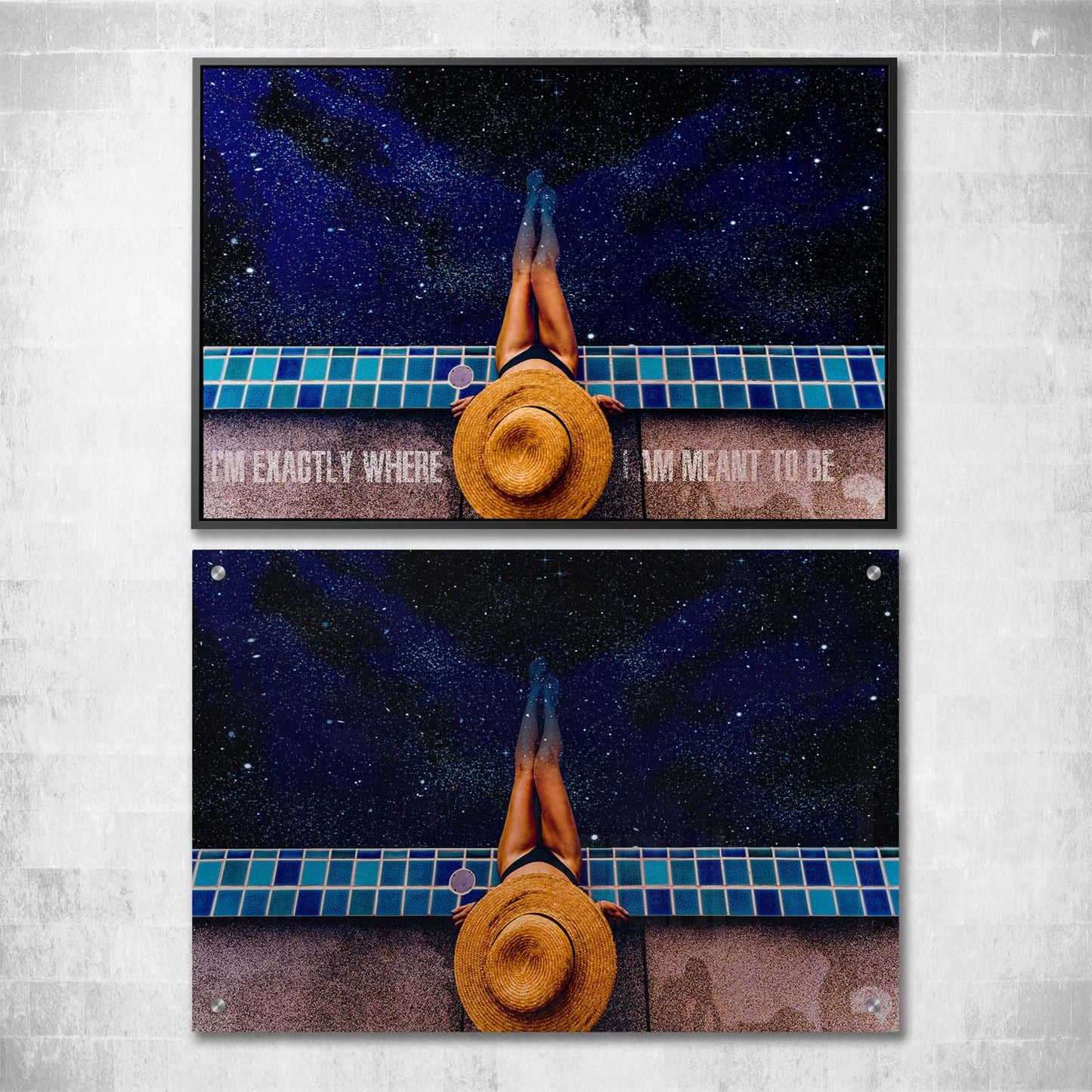 Meant To Be Star Pool Wall Art | Inspirational Wall Art Motivational Wall Art Quotes Office Art | Impaktiv Exclusive Canvas Art Landscape