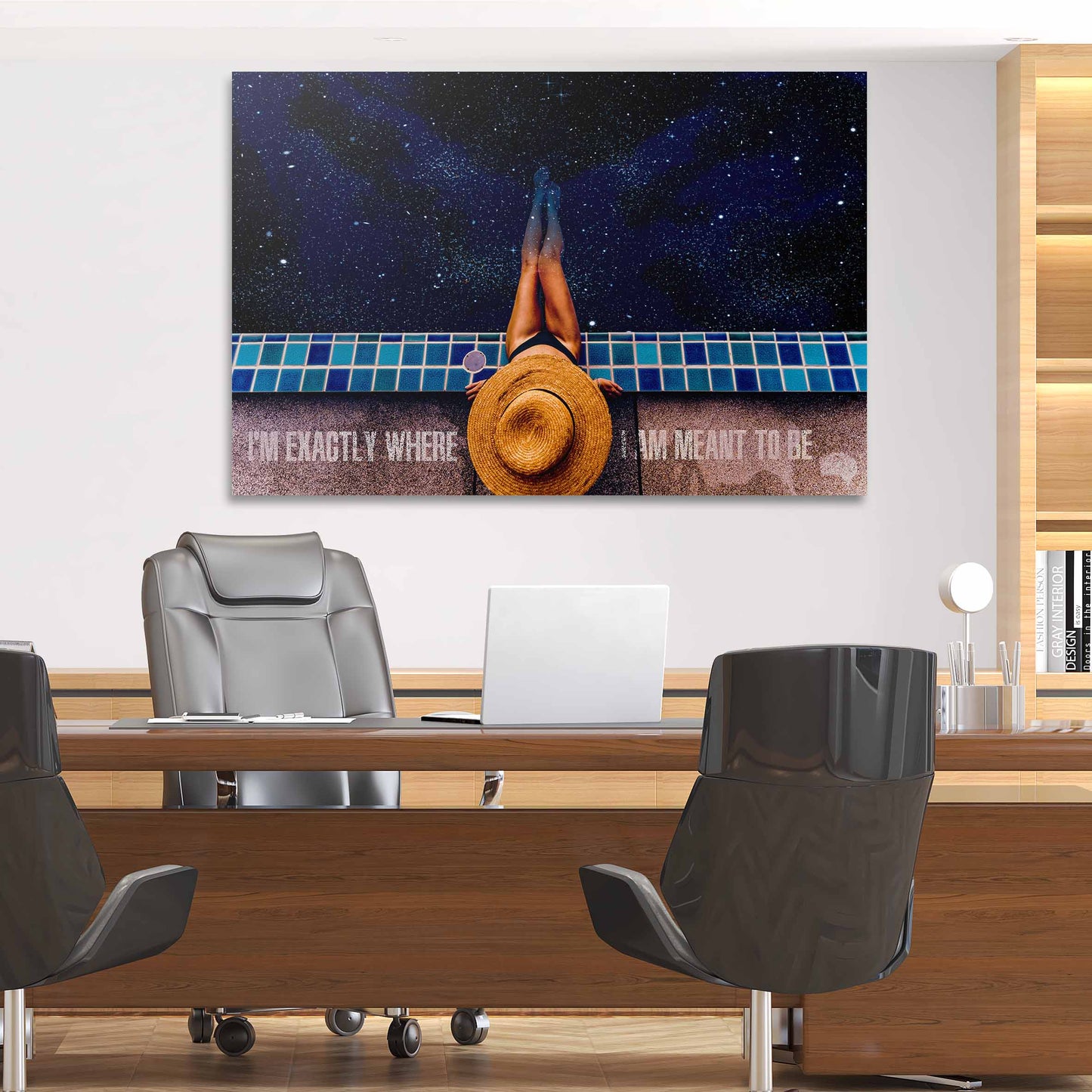 Meant To Be Star Pool Wall Art | Inspirational Wall Art Motivational Wall Art Quotes Office Art | Impaktiv Exclusive Canvas Art Landscape