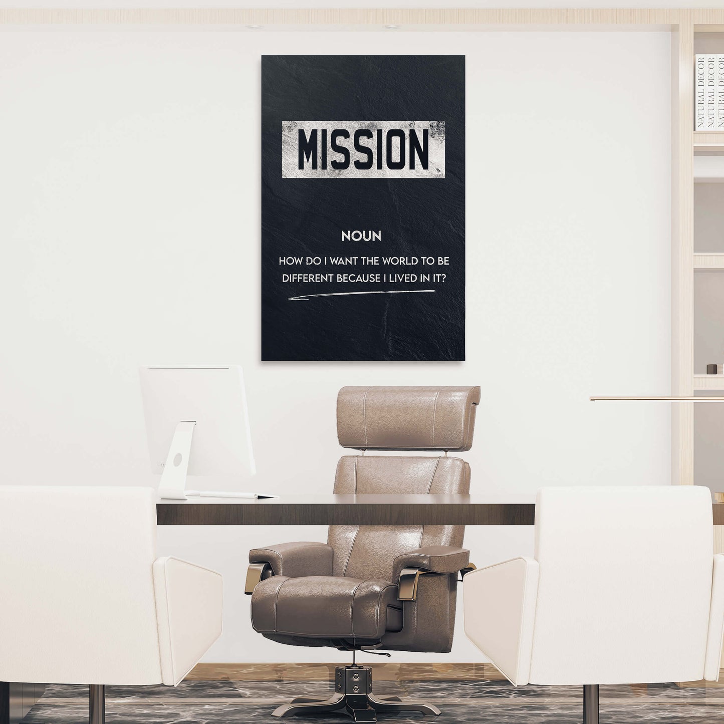 Mission Meaning Wall Art | Inspirational Wall Art Motivational Wall Art Quotes Office Art | Impaktiv Exclusive Canvas Art Portrait
