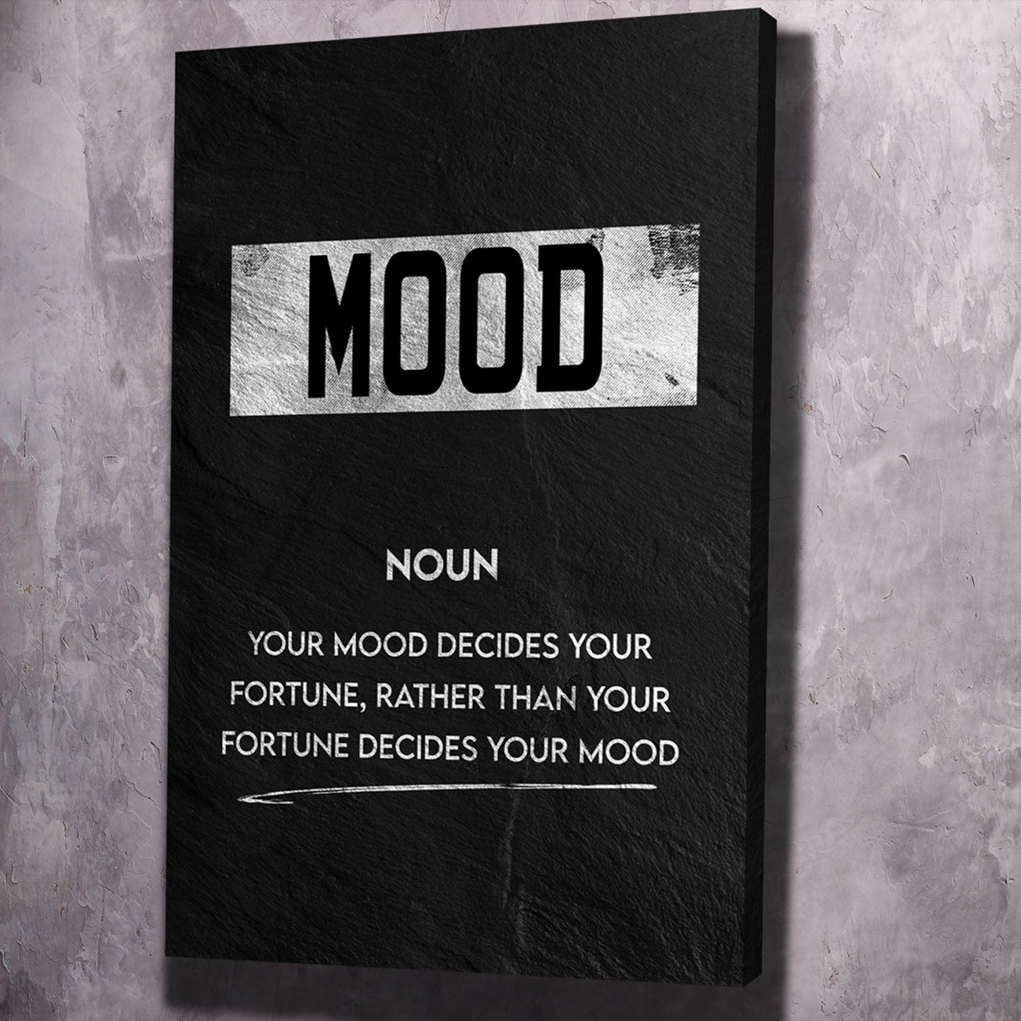Mood Meaning Wall Art | Inspirational Wall Art Motivational Wall Art Quotes Office Art | Impaktiv Exclusive Canvas Art Portrait