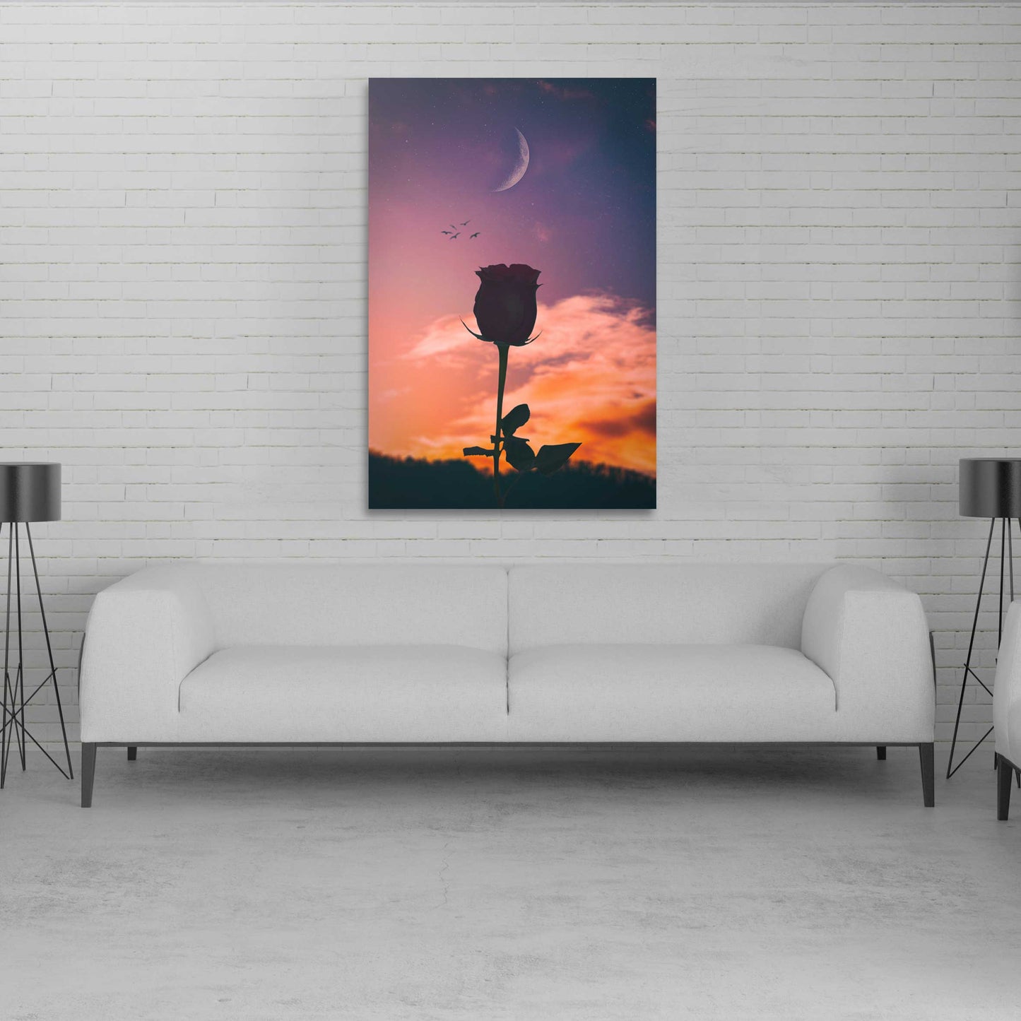 Moon Backgrounds Wall Art | Inspirational Wall Art Motivational Wall Art Quotes Office Art | Impaktiv Exclusive Canvas Art Portrait