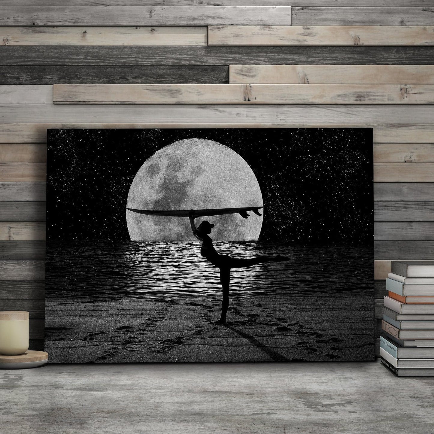 Moon Beauty Wall Art | Inspirational Wall Art Motivational Wall Art Quotes Office Art | Impaktiv Exclusive Canvas Art Landscape
