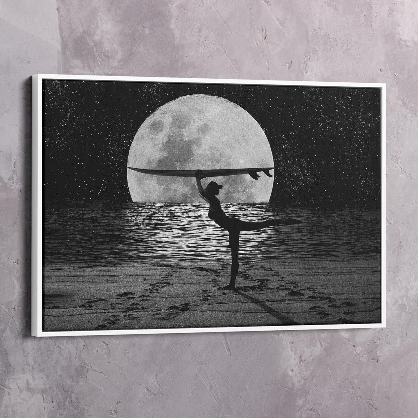 Moon Beauty Wall Art | Inspirational Wall Art Motivational Wall Art Quotes Office Art | Impaktiv Exclusive Canvas Art Landscape