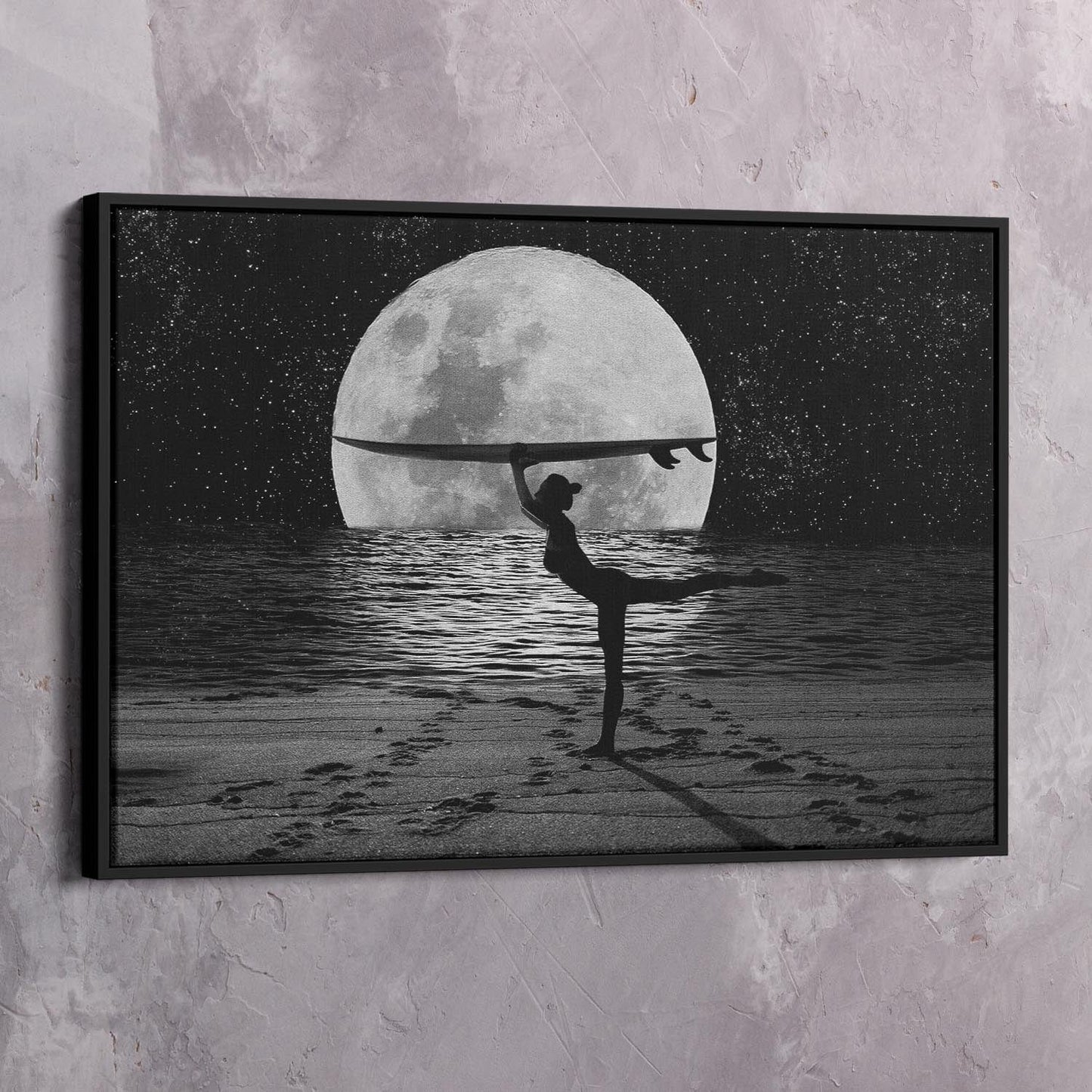Moon Beauty Wall Art | Inspirational Wall Art Motivational Wall Art Quotes Office Art | Impaktiv Exclusive Canvas Art Landscape