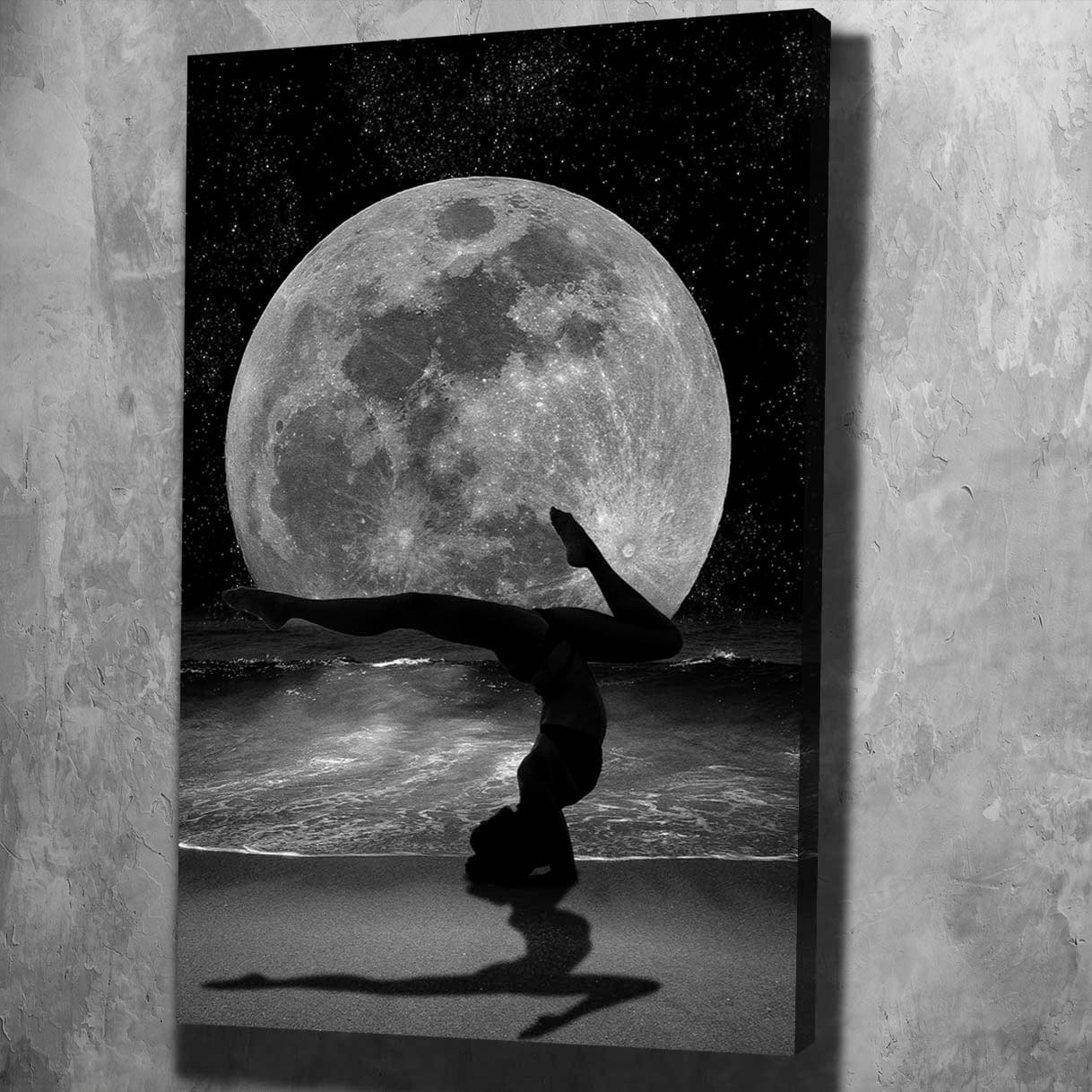 Moon Beauty Wall Art | Inspirational Wall Art Motivational Wall Art Quotes Office Art | Impaktiv Exclusive Canvas Art Portrait
