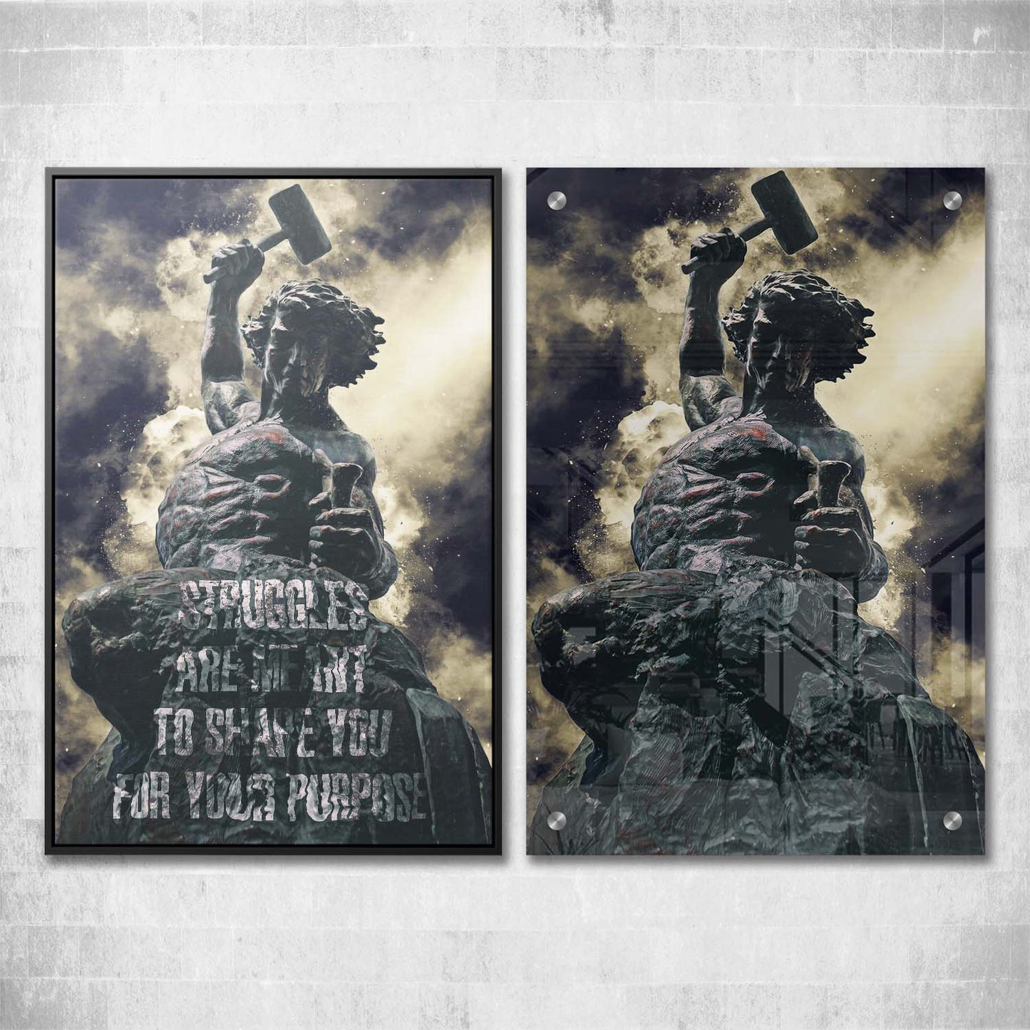 Motivational Wall Art - Struggles Shape You Wall Art | Impaktiv Canvas Art Portrait