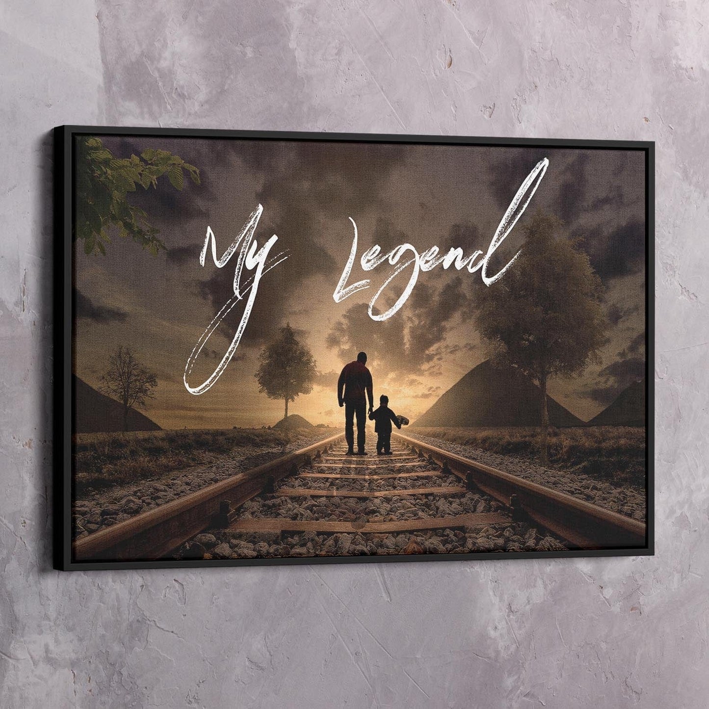 My Legend Father Gift Wall Art | Inspirational Wall Art Motivational Wall Art Quotes Office Art | Impaktiv Exclusive Canvas Art Landscape