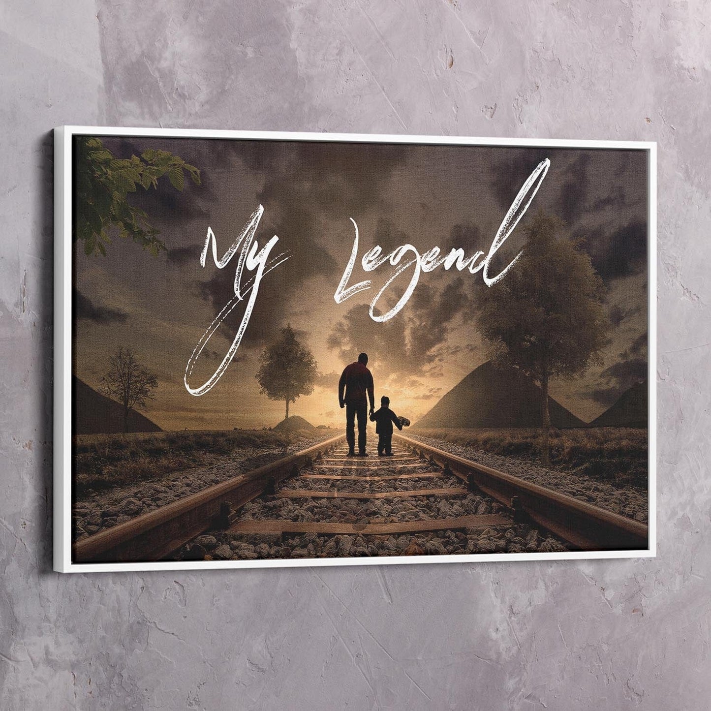 My Legend Father Gift Wall Art | Inspirational Wall Art Motivational Wall Art Quotes Office Art | Impaktiv Exclusive Canvas Art Landscape