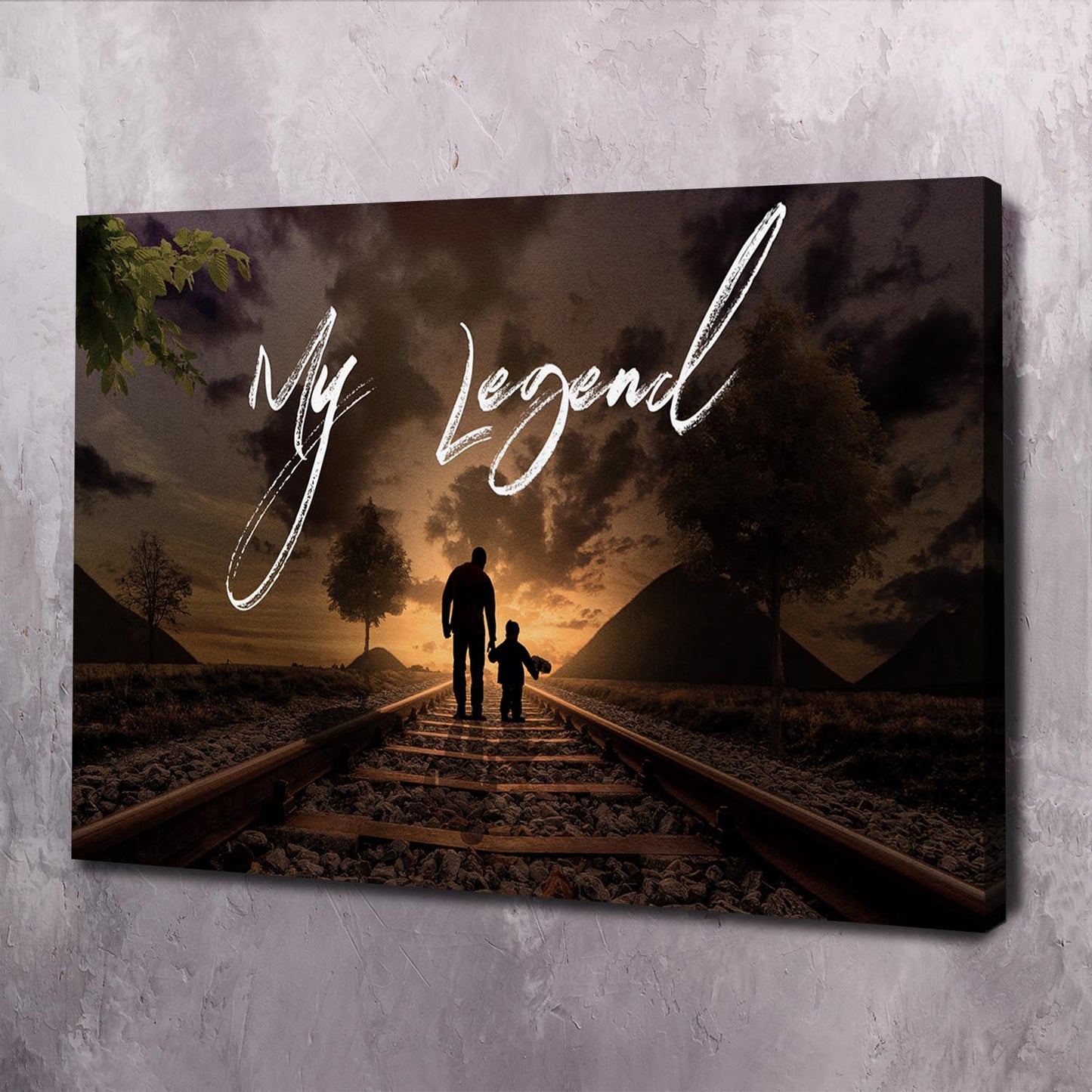 My Legend Father Gift Wall Art | Inspirational Wall Art Motivational Wall Art Quotes Office Art | Impaktiv Exclusive Canvas Art Landscape