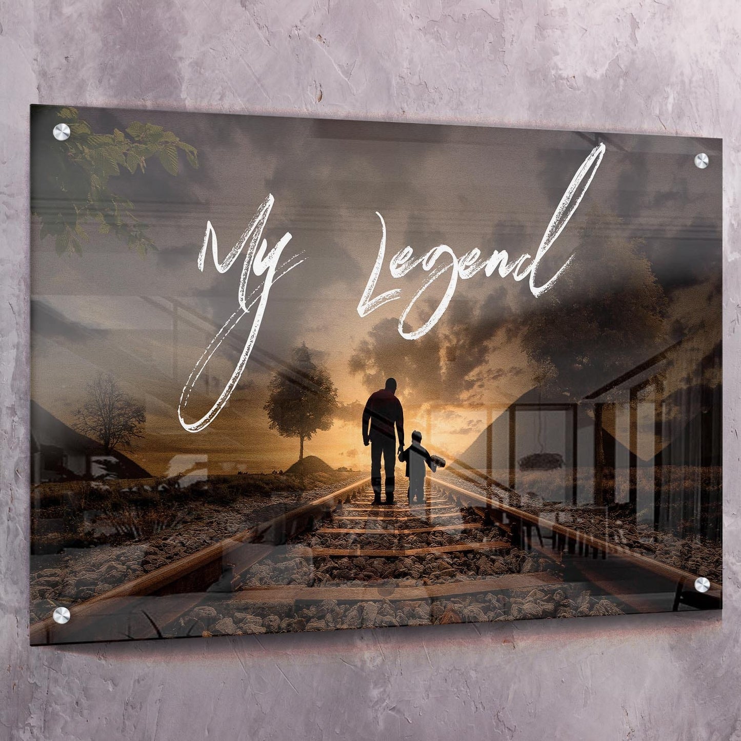 My Legend Father Gift Wall Art | Inspirational Wall Art Motivational Wall Art Quotes Office Art | Impaktiv Exclusive Canvas Art Landscape