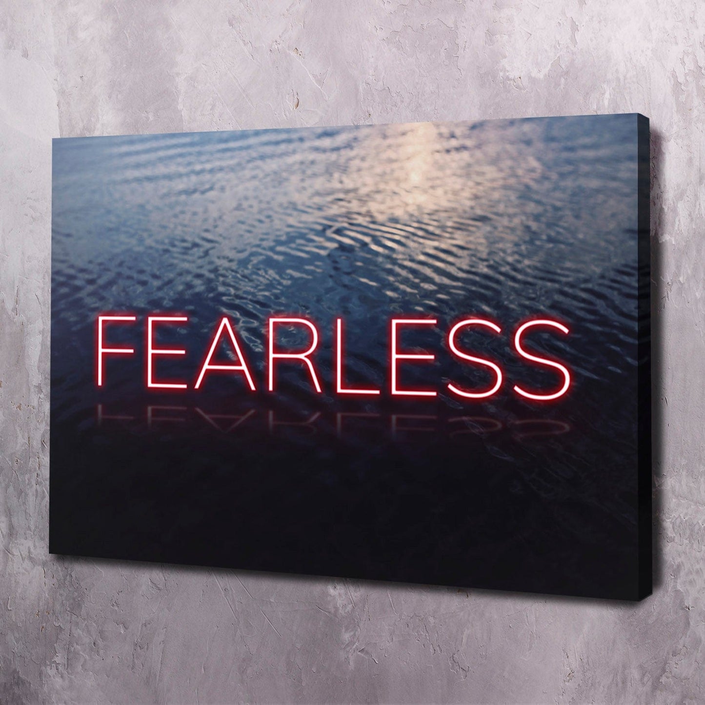 Neon Water - FEARLESS Wall Art | Inspirational Wall Art Motivational Wall Art Quotes Office Art | Impaktiv Exclusive Canvas Art Landscape