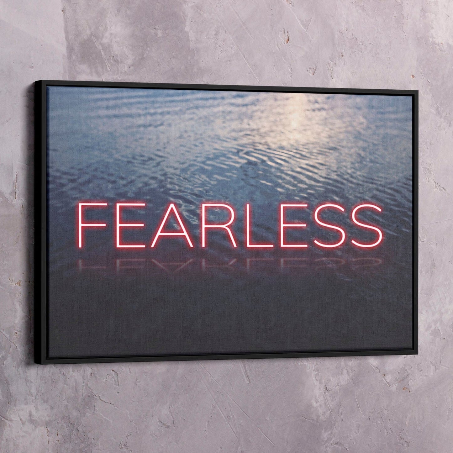 Neon Water - FEARLESS Wall Art | Inspirational Wall Art Motivational Wall Art Quotes Office Art | Impaktiv Exclusive Canvas Art Landscape