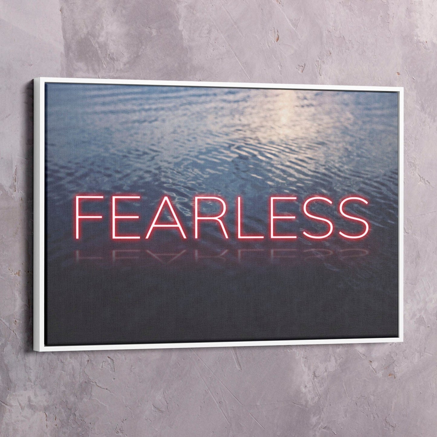Neon Water - FEARLESS Wall Art | Inspirational Wall Art Motivational Wall Art Quotes Office Art | Impaktiv Exclusive Canvas Art Landscape