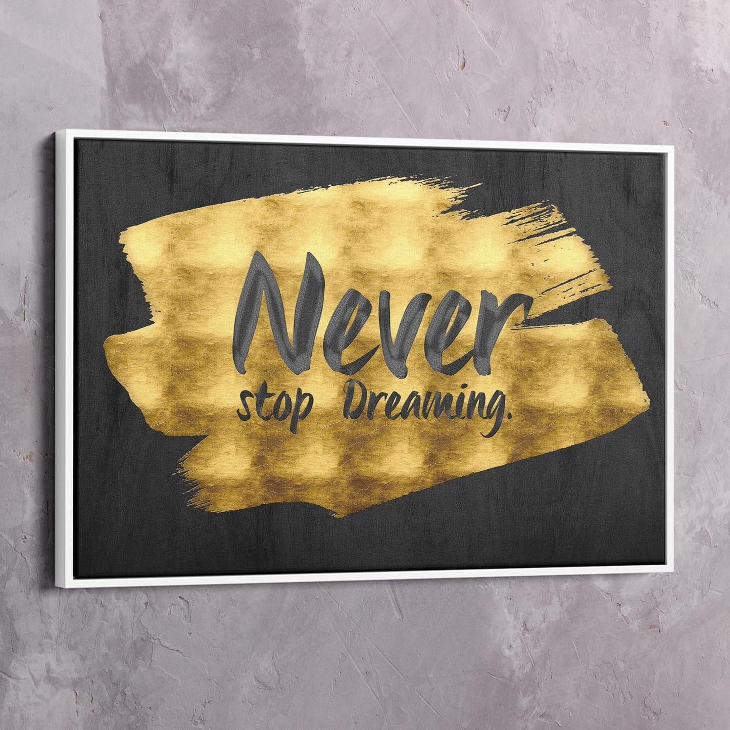 Never Stop Dreaming Wall Art | Inspirational Wall Art Motivational Wall Art Quotes Office Art | Impaktiv Exclusive Canvas Art Landscape