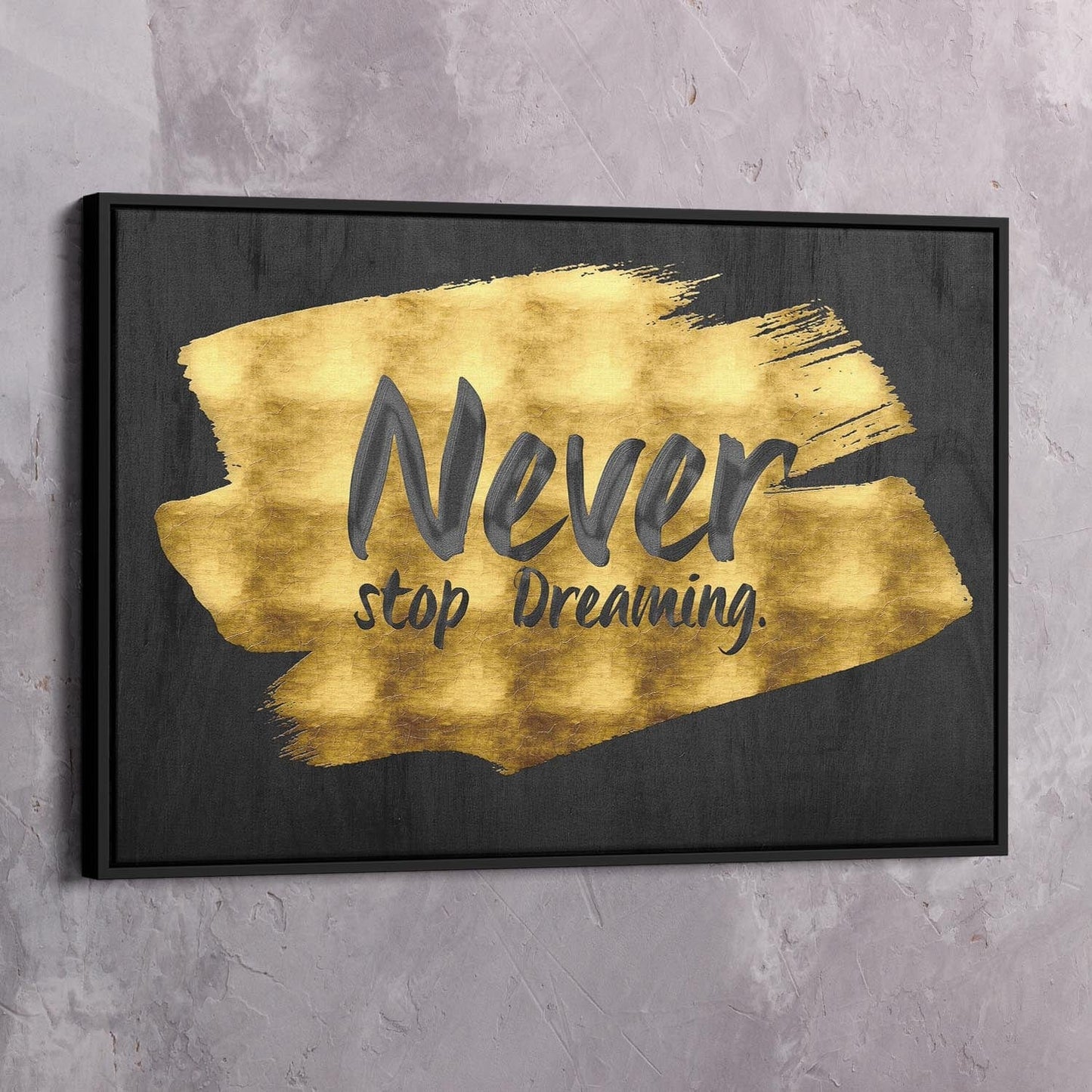 Never Stop Dreaming Wall Art | Inspirational Wall Art Motivational Wall Art Quotes Office Art | Impaktiv Exclusive Canvas Art Landscape
