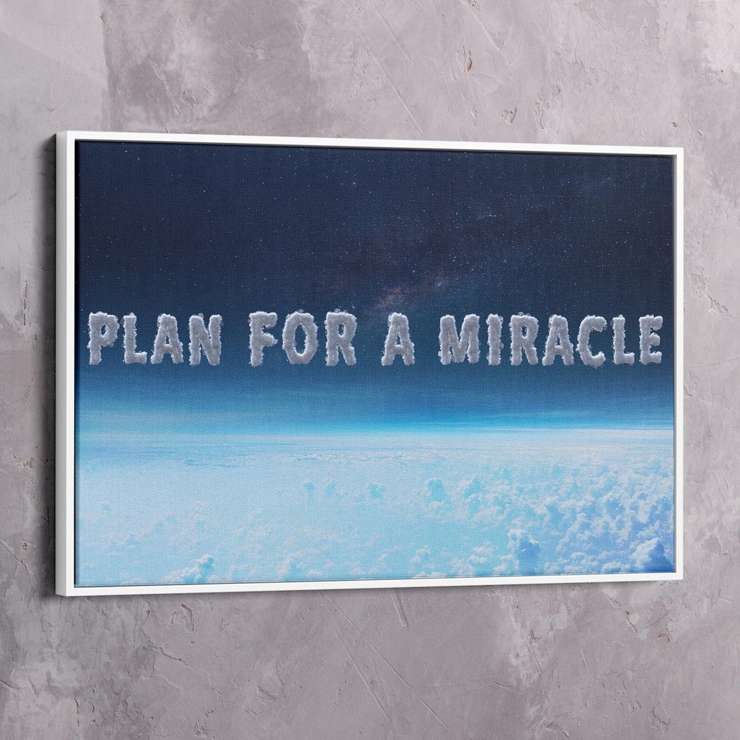 Plan For A Miracle Wall Art | Inspirational Wall Art Motivational Wall Art Quotes Office Art | Impaktiv Exclusive Canvas Art Landscape