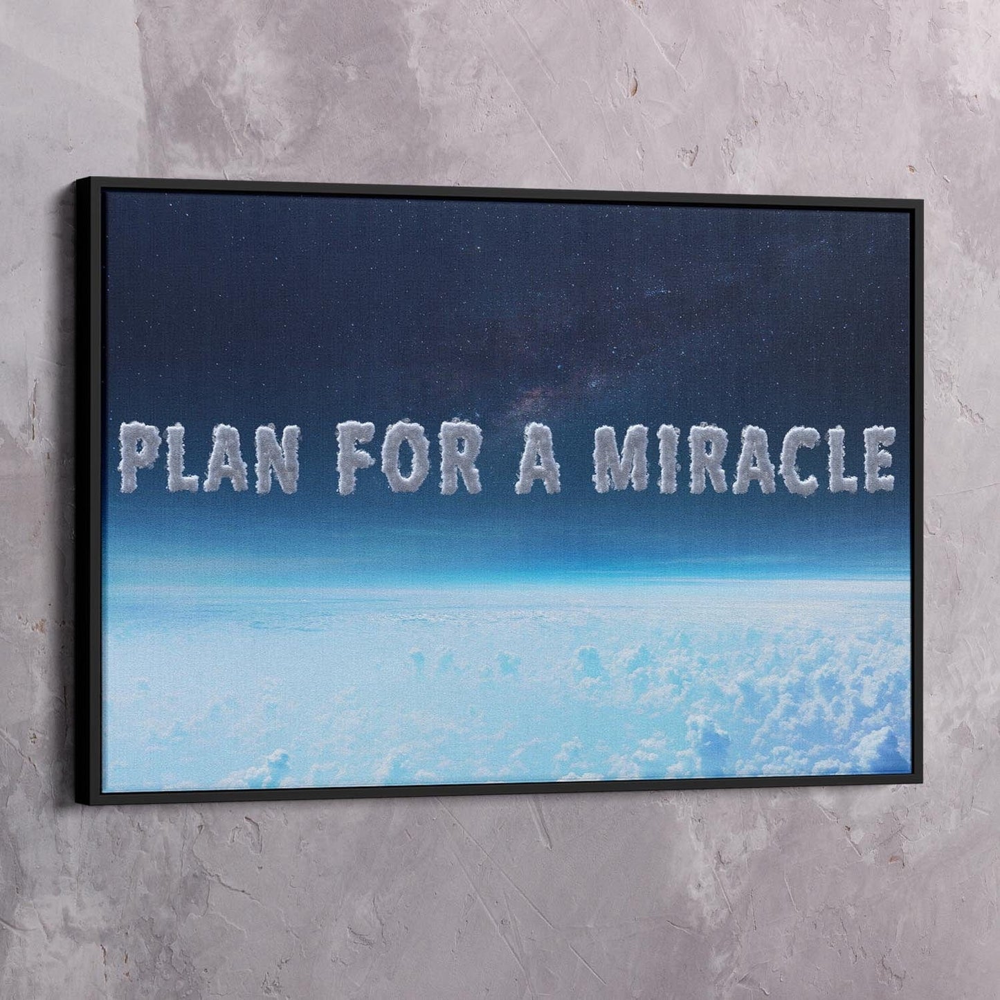 Plan For A Miracle Wall Art | Inspirational Wall Art Motivational Wall Art Quotes Office Art | Impaktiv Exclusive Canvas Art Landscape