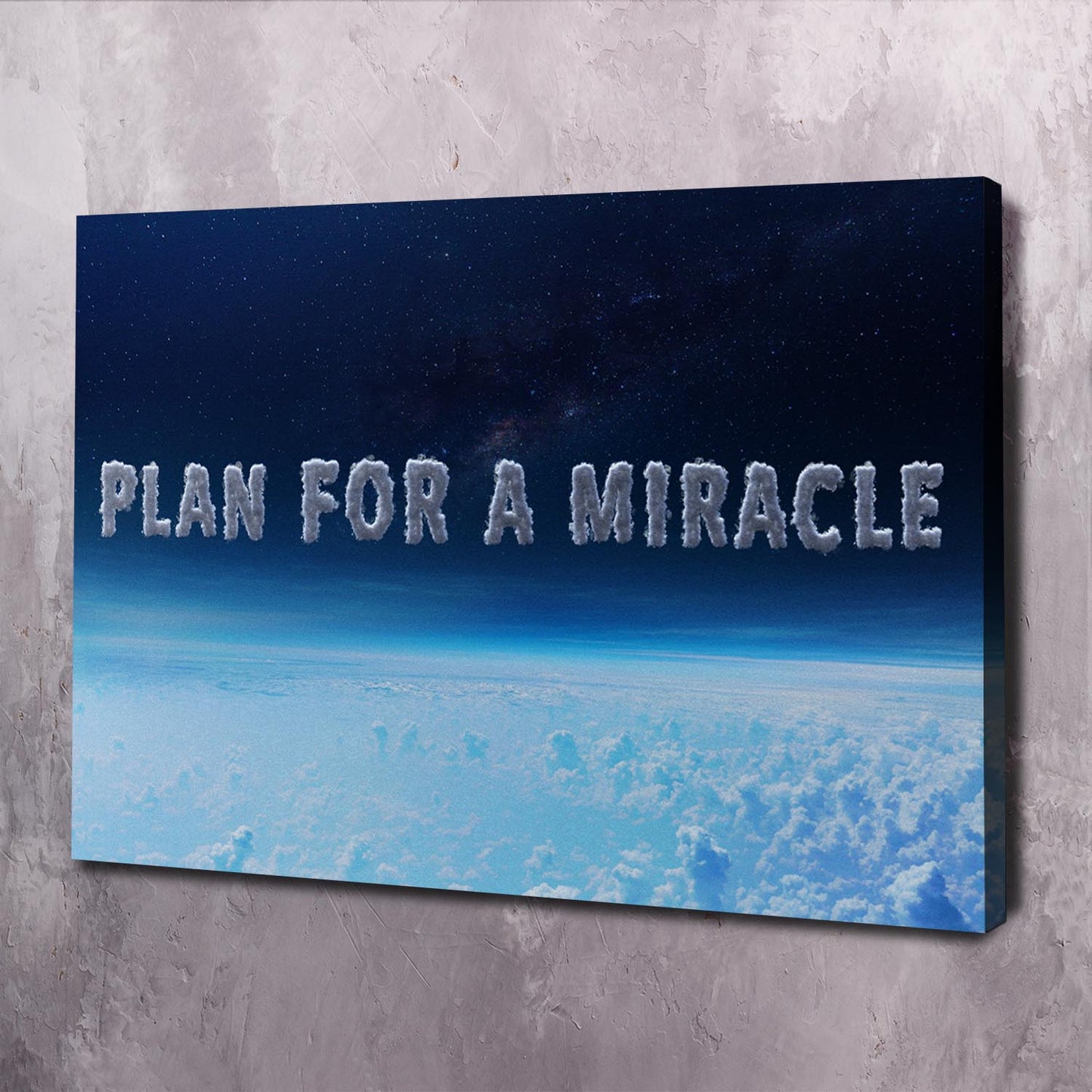 Plan For A Miracle Wall Art | Inspirational Wall Art Motivational Wall Art Quotes Office Art | Impaktiv Exclusive Canvas Art Landscape