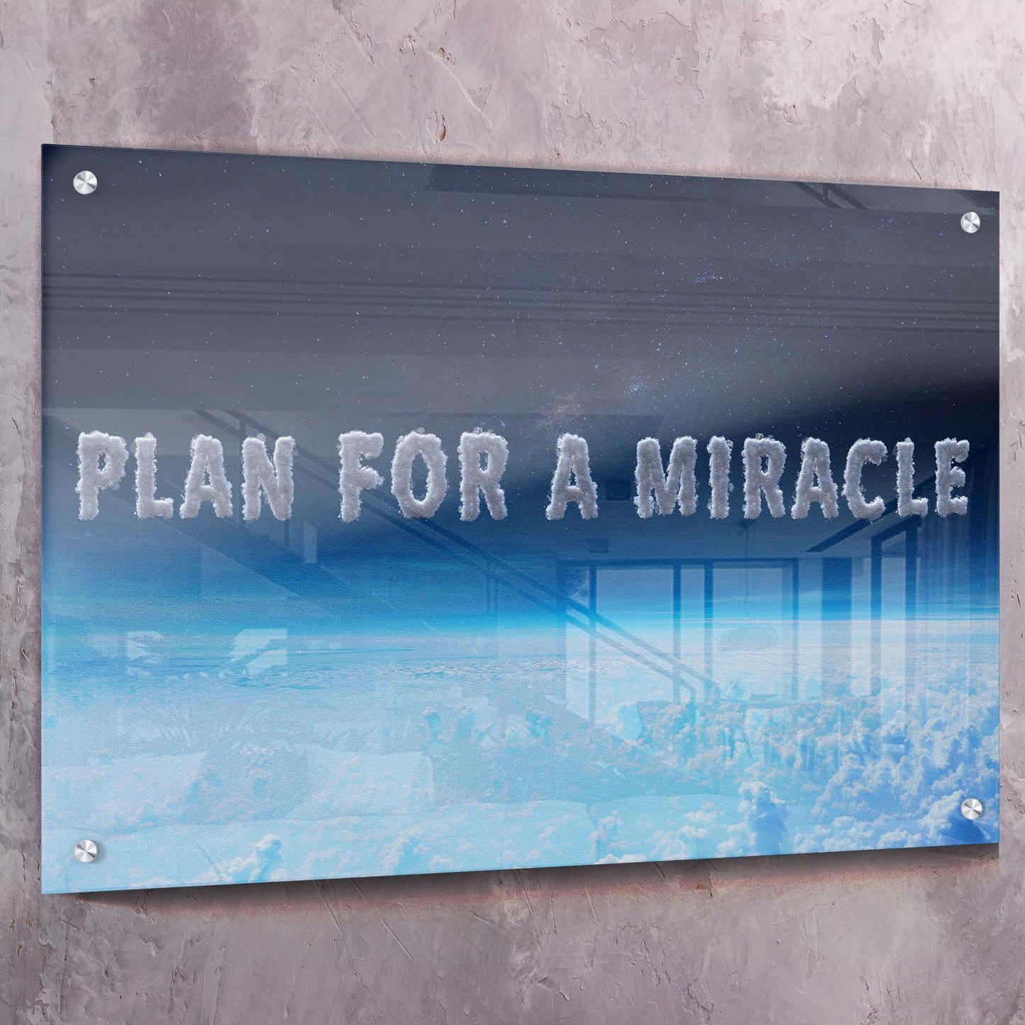 Plan For A Miracle Wall Art | Inspirational Wall Art Motivational Wall Art Quotes Office Art | Impaktiv Exclusive Canvas Art Landscape