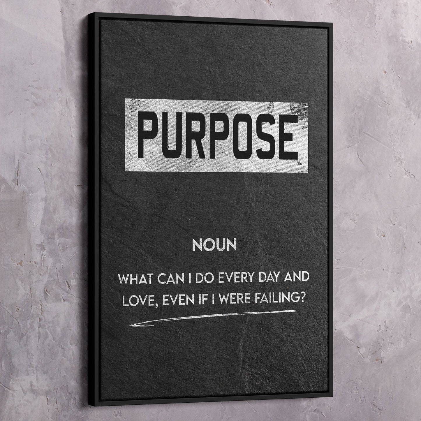 Purpose Meaning Wall Art | Inspirational Wall Art Motivational Wall Art Quotes Office Art | Impaktiv Exclusive Canvas Art Portrait