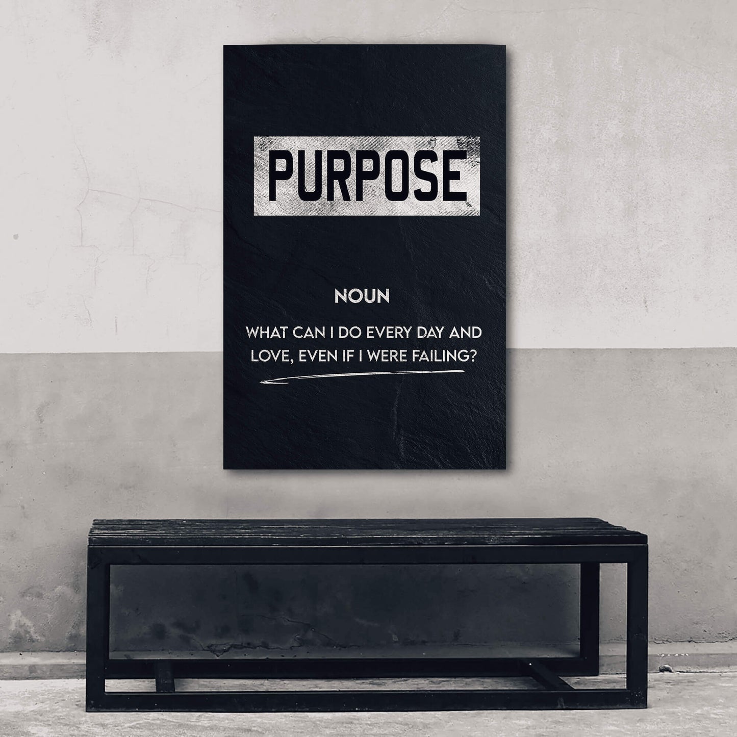 Purpose Meaning Wall Art | Inspirational Wall Art Motivational Wall Art Quotes Office Art | Impaktiv Exclusive Canvas Art Portrait